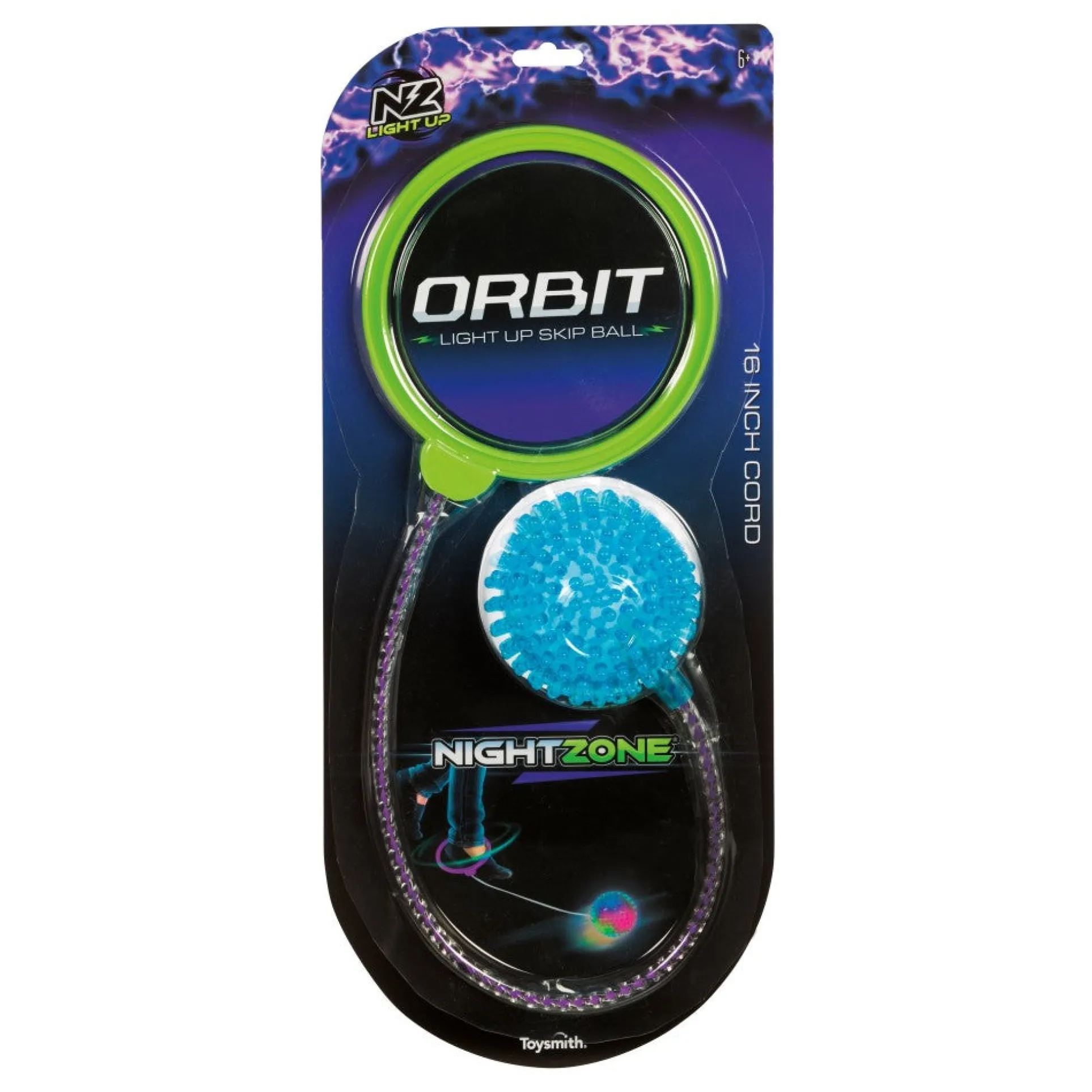 Nightzone Orbit LED Light-Up Skip Ball for Active Outdoor Play