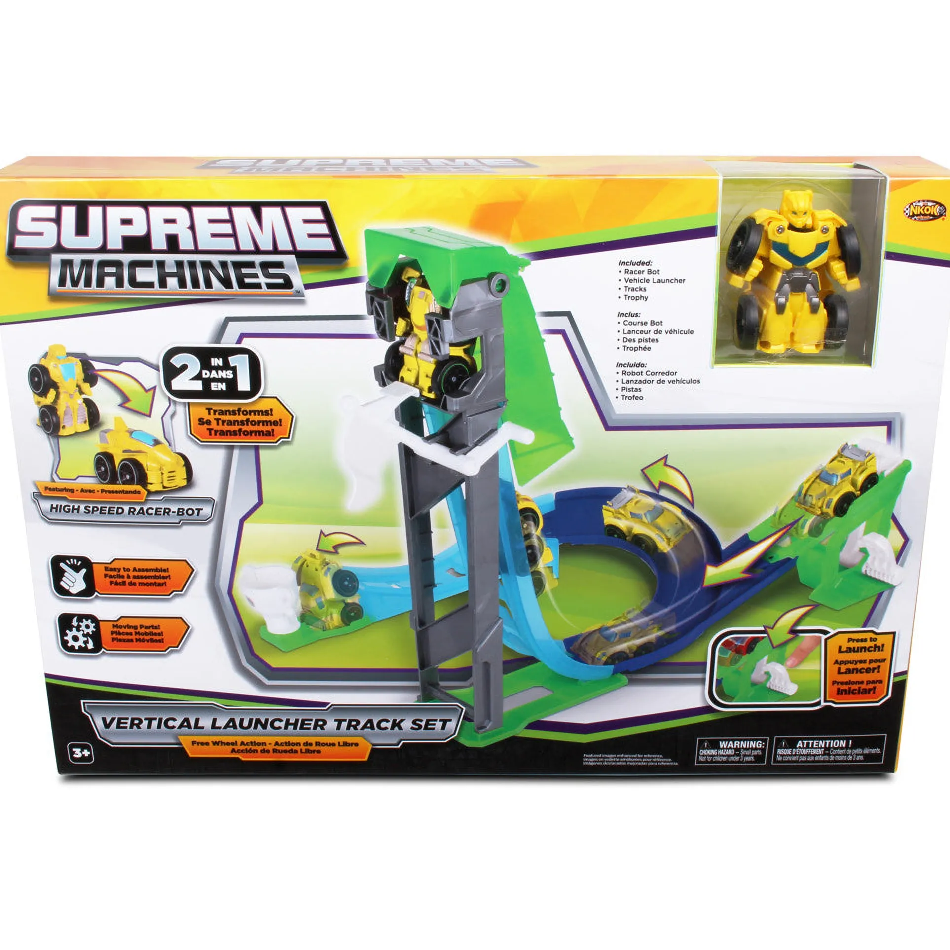NKOK Supreme Machines Racer-Bot Vertical Launcher Track Set