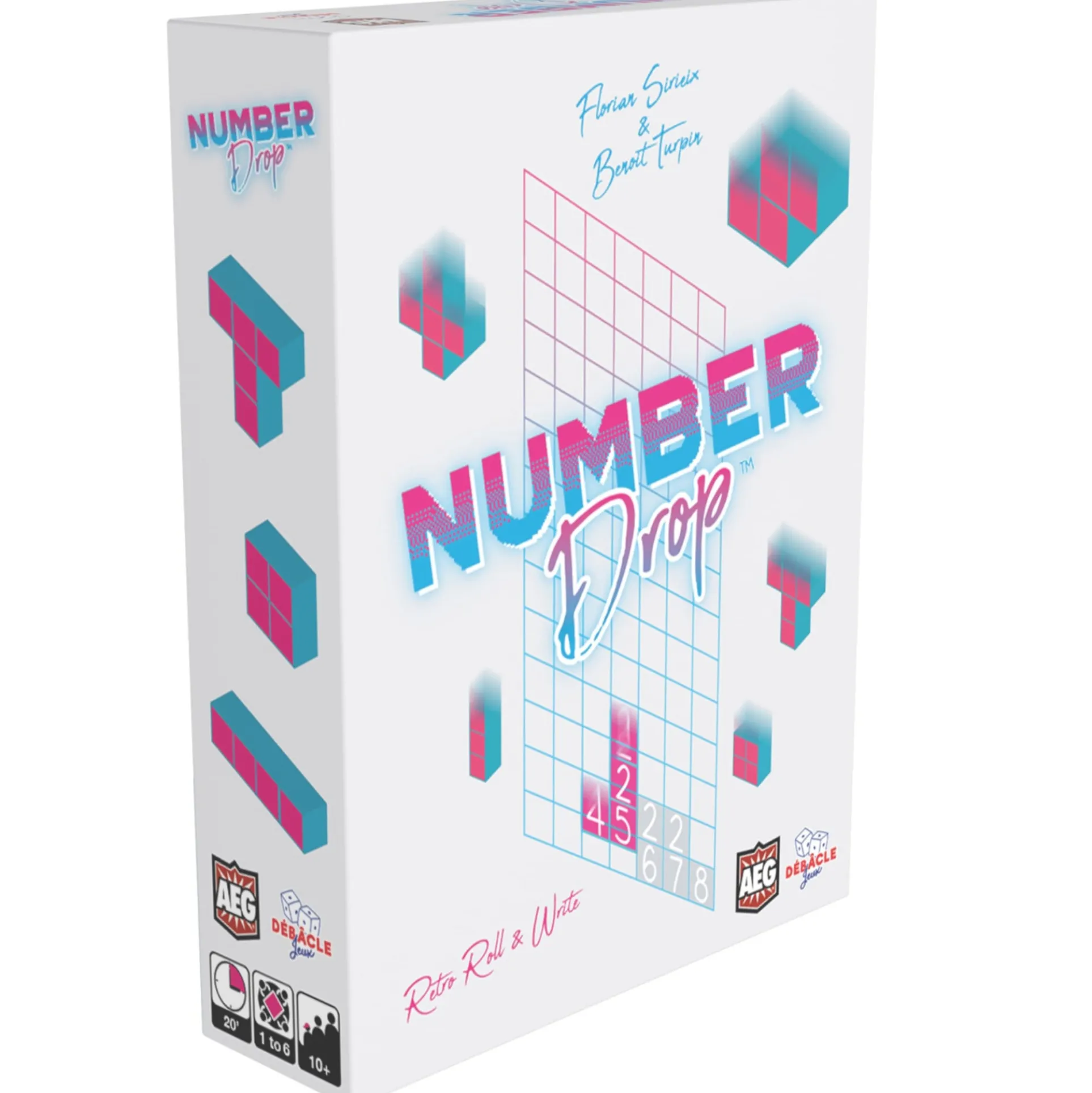 Number Drop Retro Edition Roll & Write Strategy Game