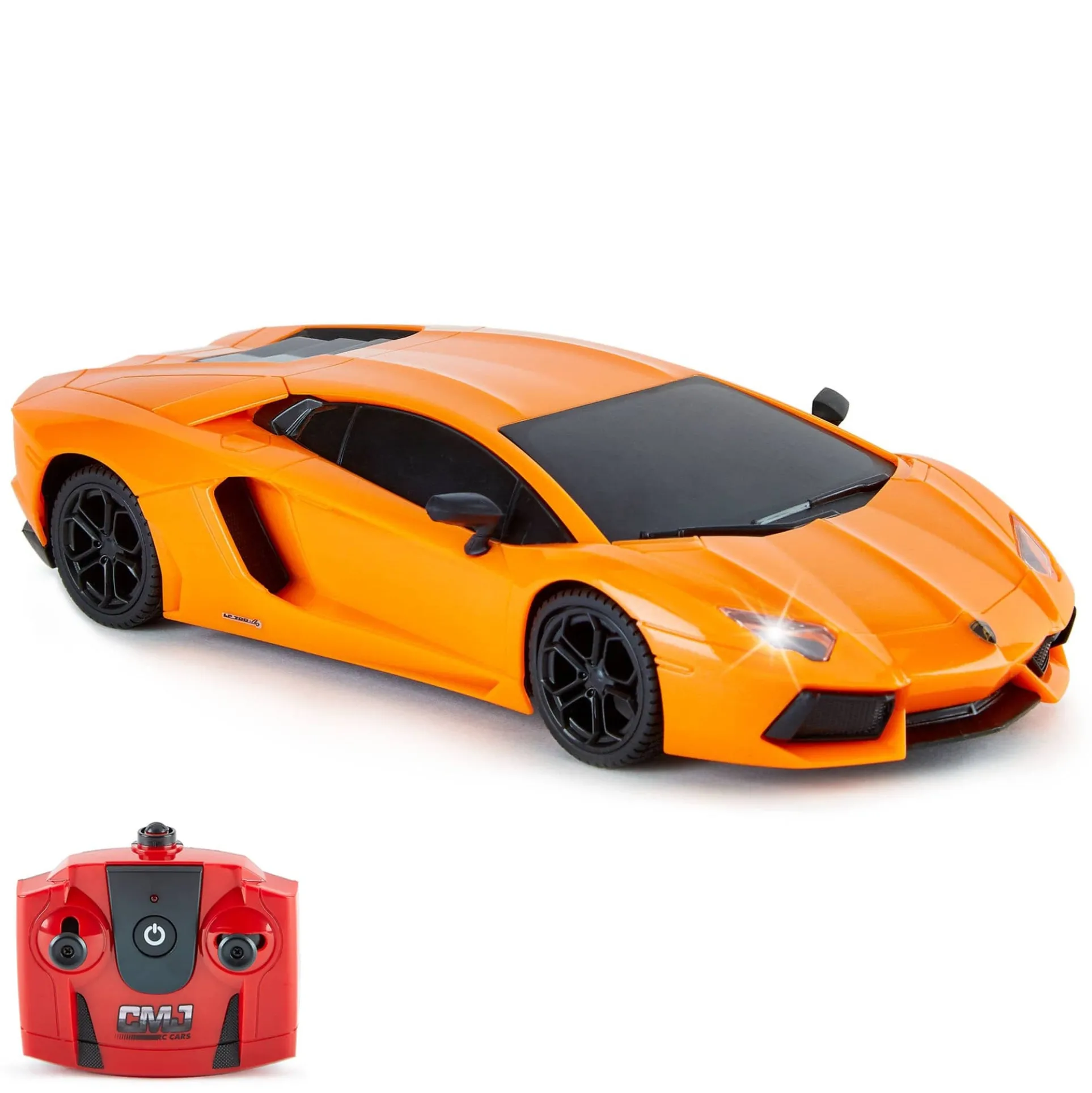 CMJ RC Lamborghini LP700-4 - Orange - 1:24 Scale - 2.4GHz Remote Control Car with LED Headlights