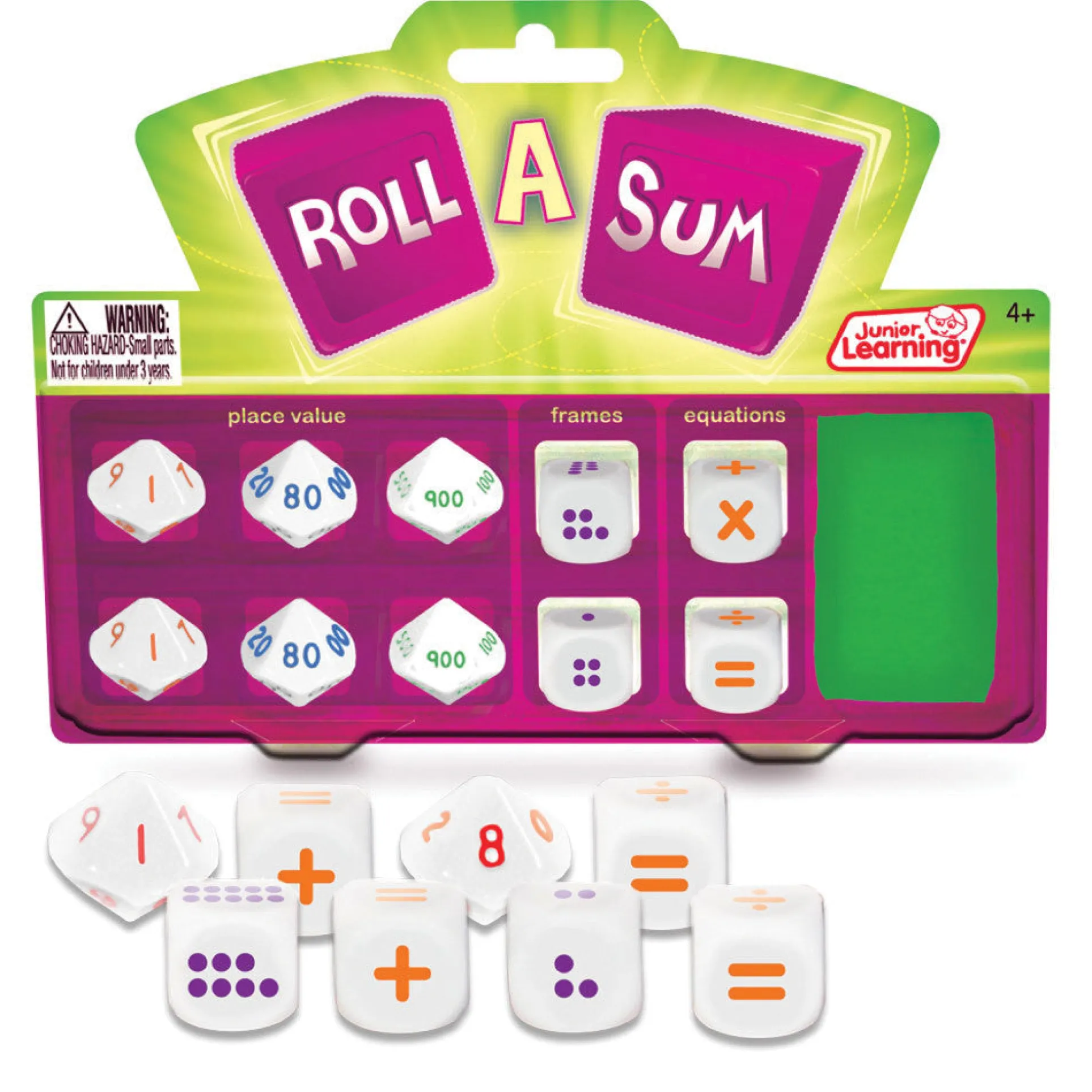 Roll A Sum Junior Learning Game - Educational Math Dice Set for Ages 5-6