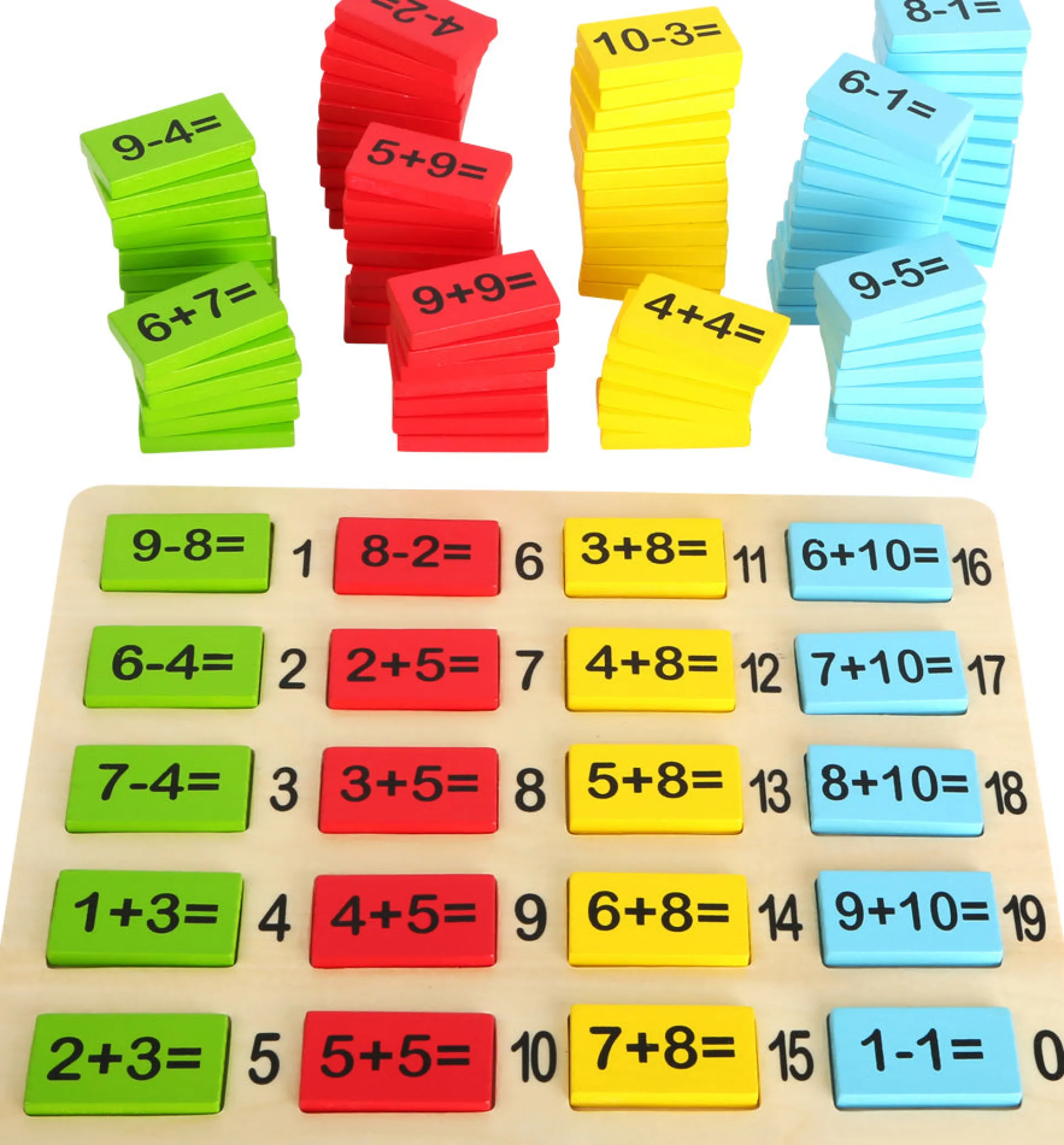 Math Number Tiles Educational Toy