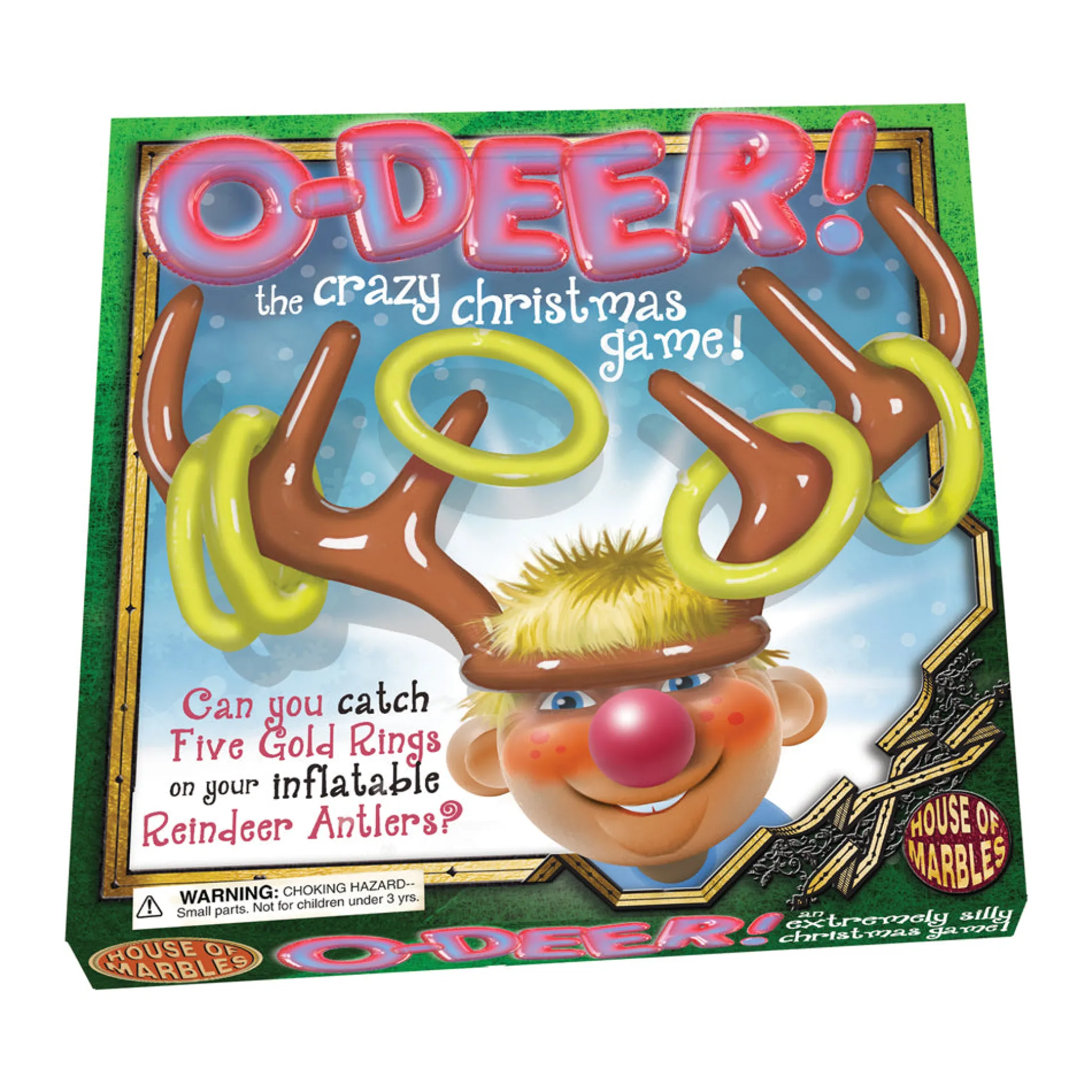 O-Deer! Inflatable Reindeer Antlers Ring Toss Christmas Game