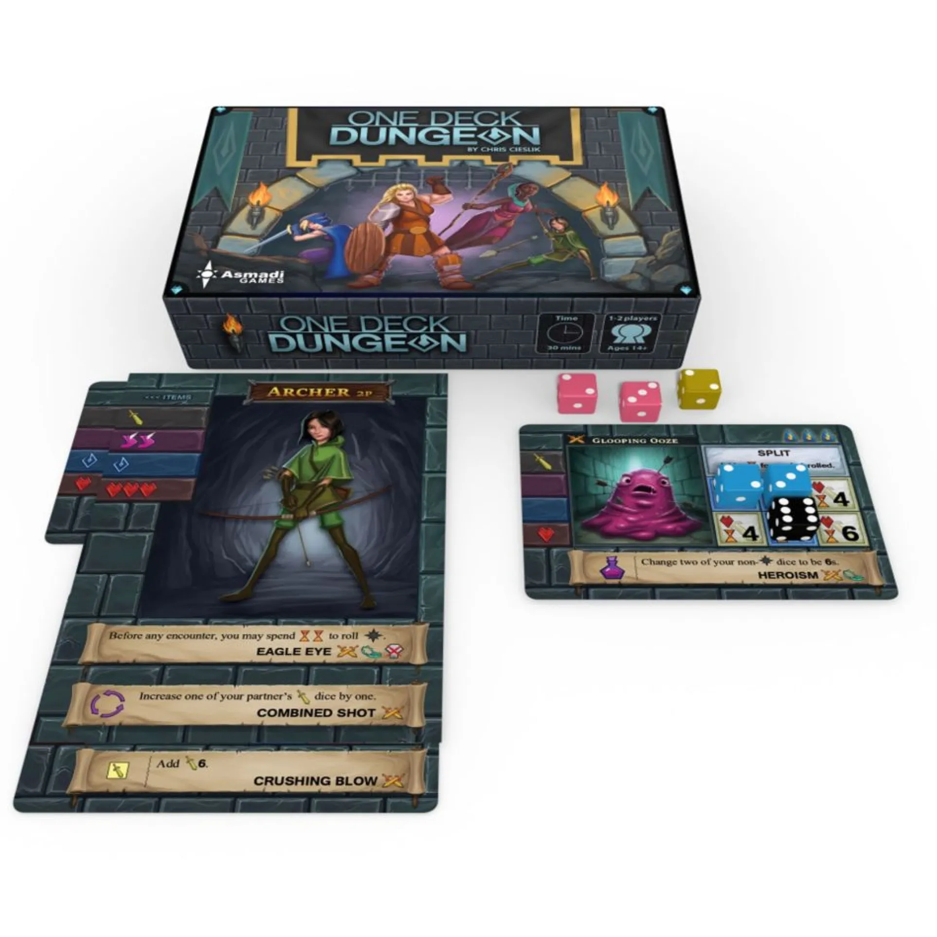 One Deck Dungeon Cooperative Dice Game for 1-2 Players