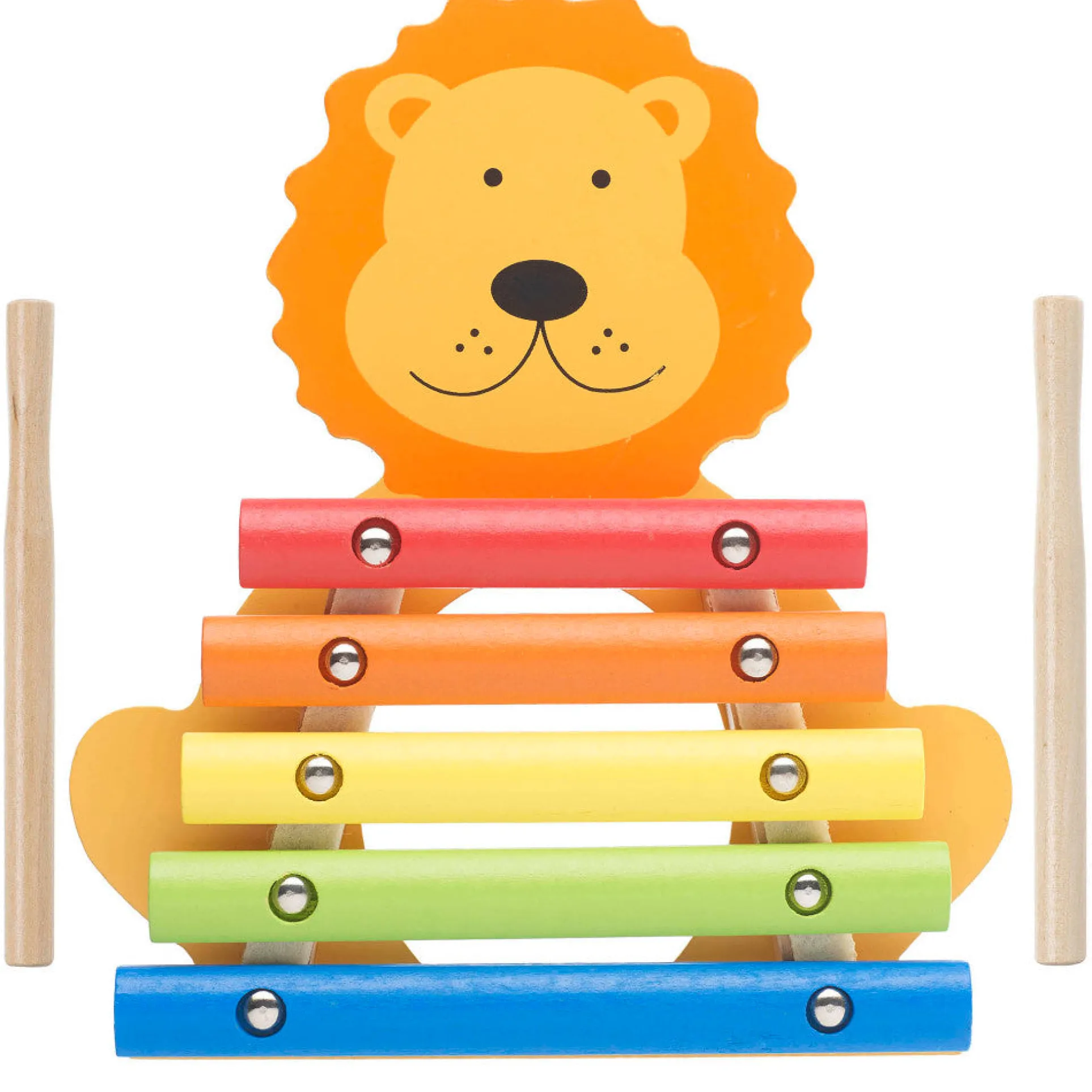 Orange Tree Toys Rainbow Lion Xylophone - Wooden Musical Instrument Toy for Toddlers