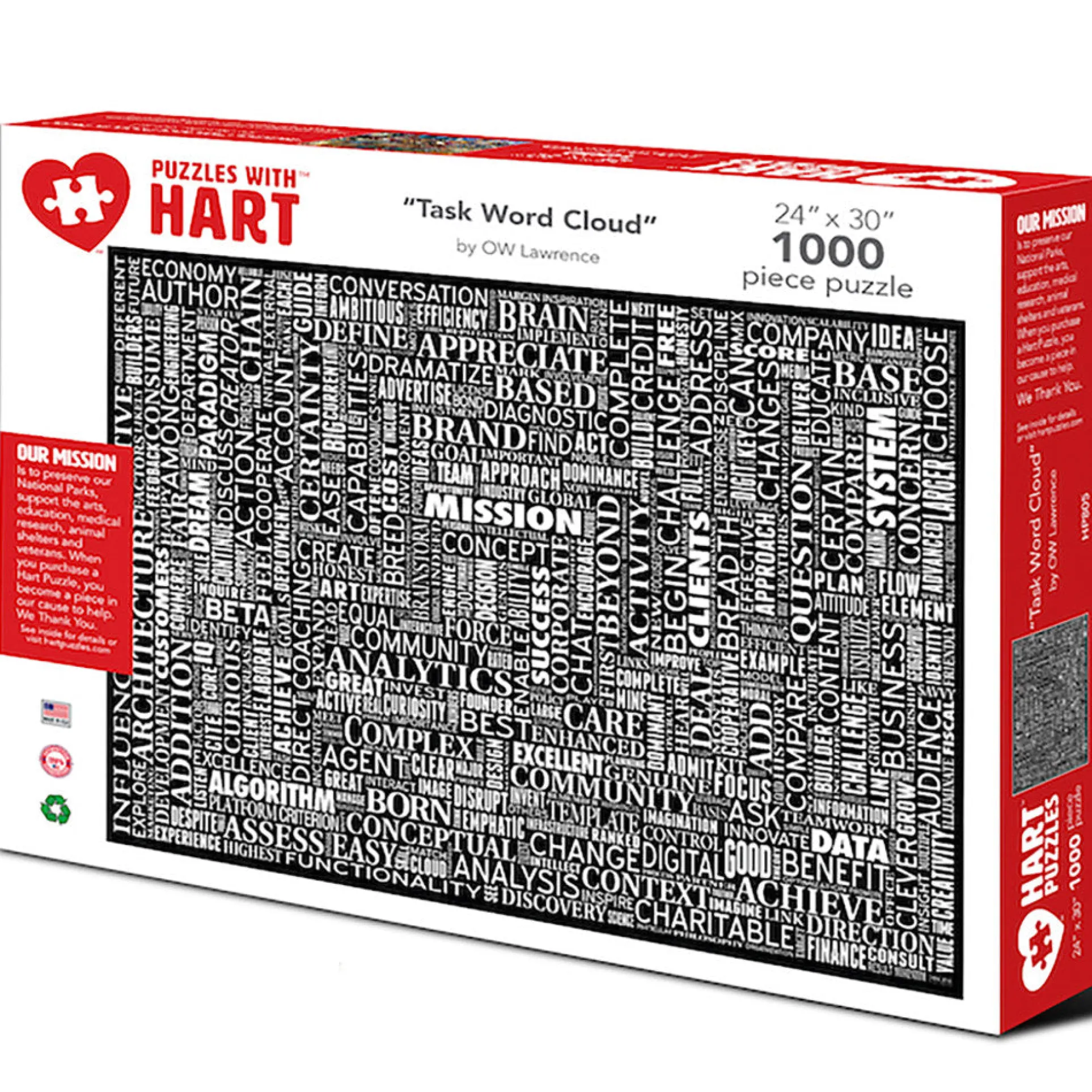 OW Lawrence Task Word Cloud Jigsaw Puzzle - 1000 pc