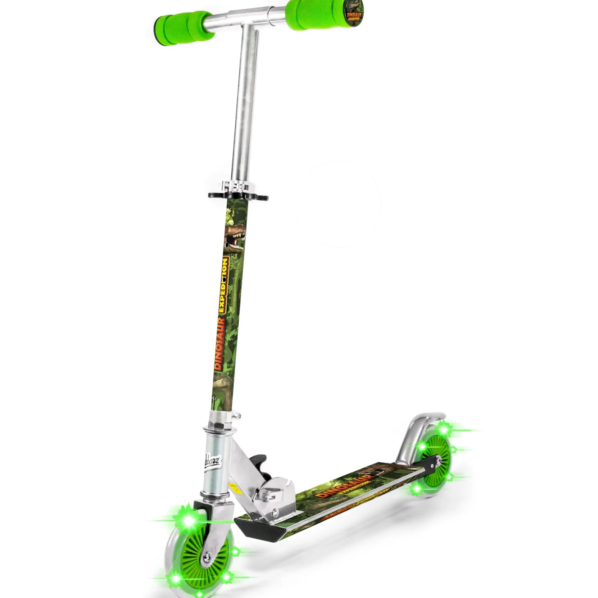 Ozbozz Dinosaur-Themed Scooter with Light-Up Wheels
