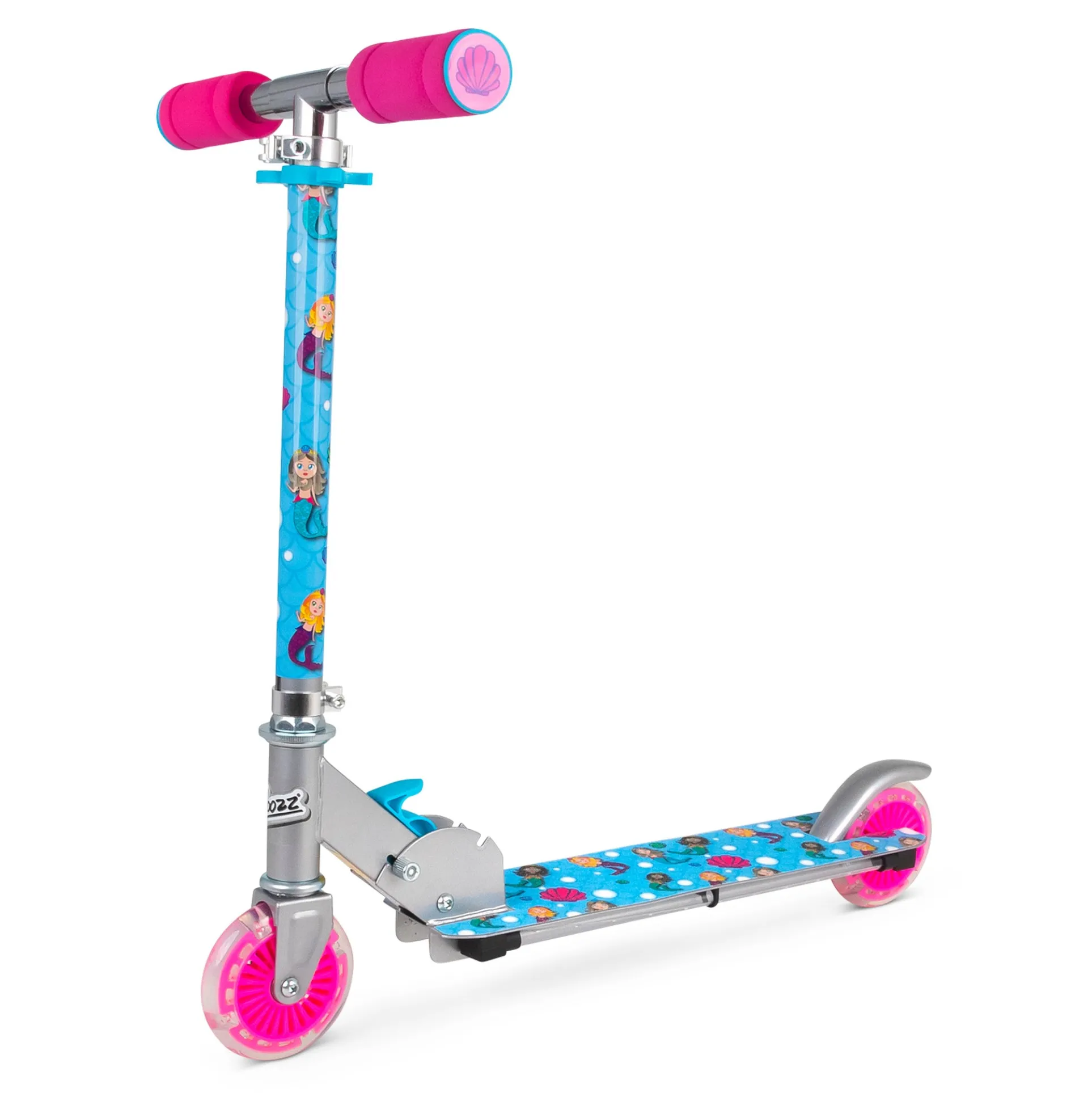 Ozbozz Flashing Mermaid Scooter with Light-Up Features