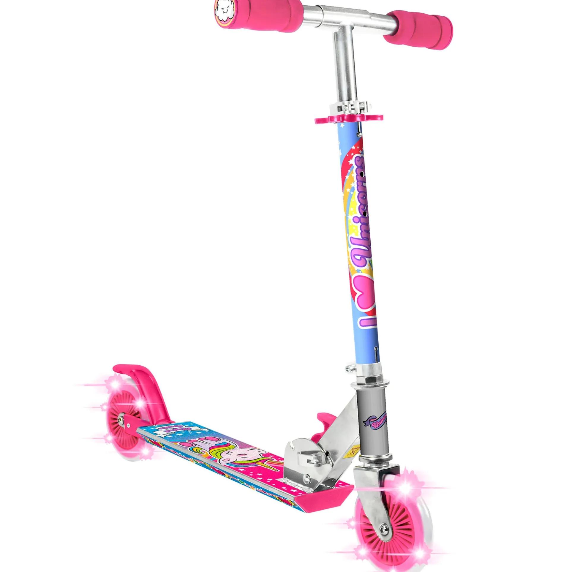 Ozbozz Unicorn Magical Sparkles Scooter with Flashing Wheels
