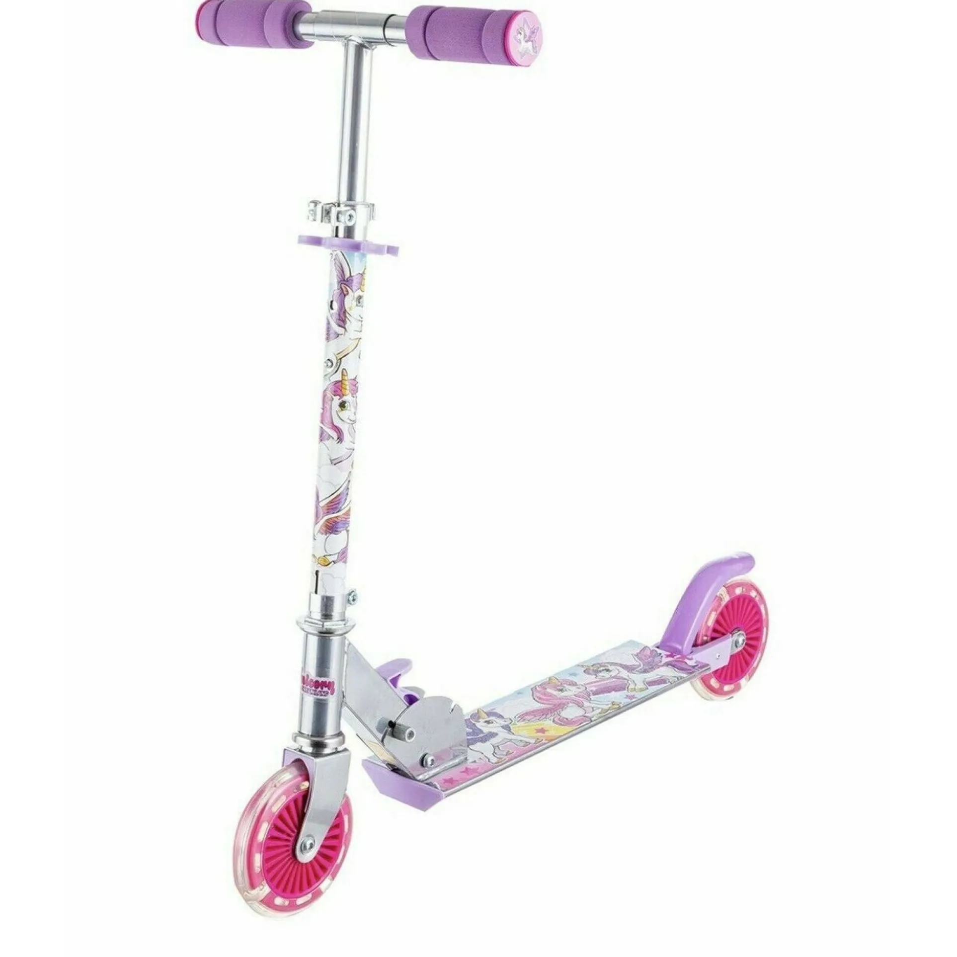 Ozbozz Unicorn Scooter with Light-Up Wheels for Magical Rides