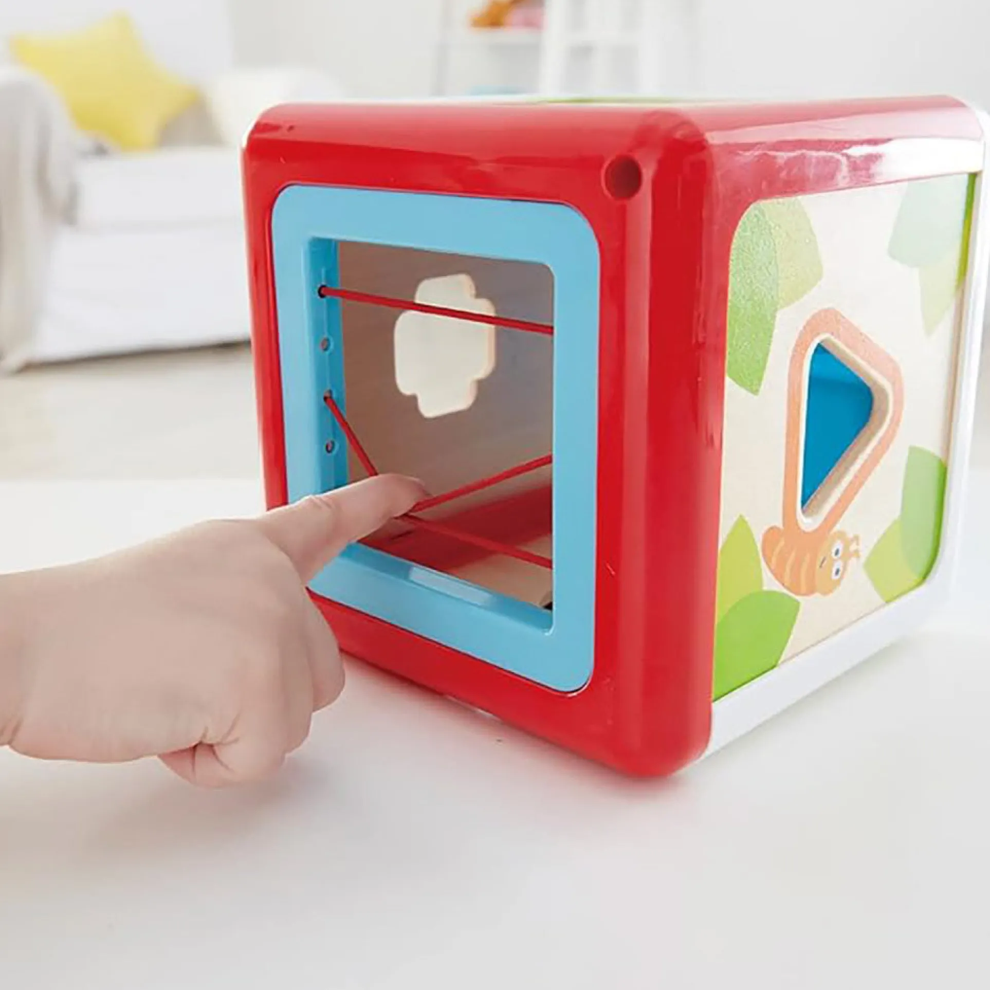 Hape Garden Critters Wooden Shape Sorting Box – 4 Shape Blocks