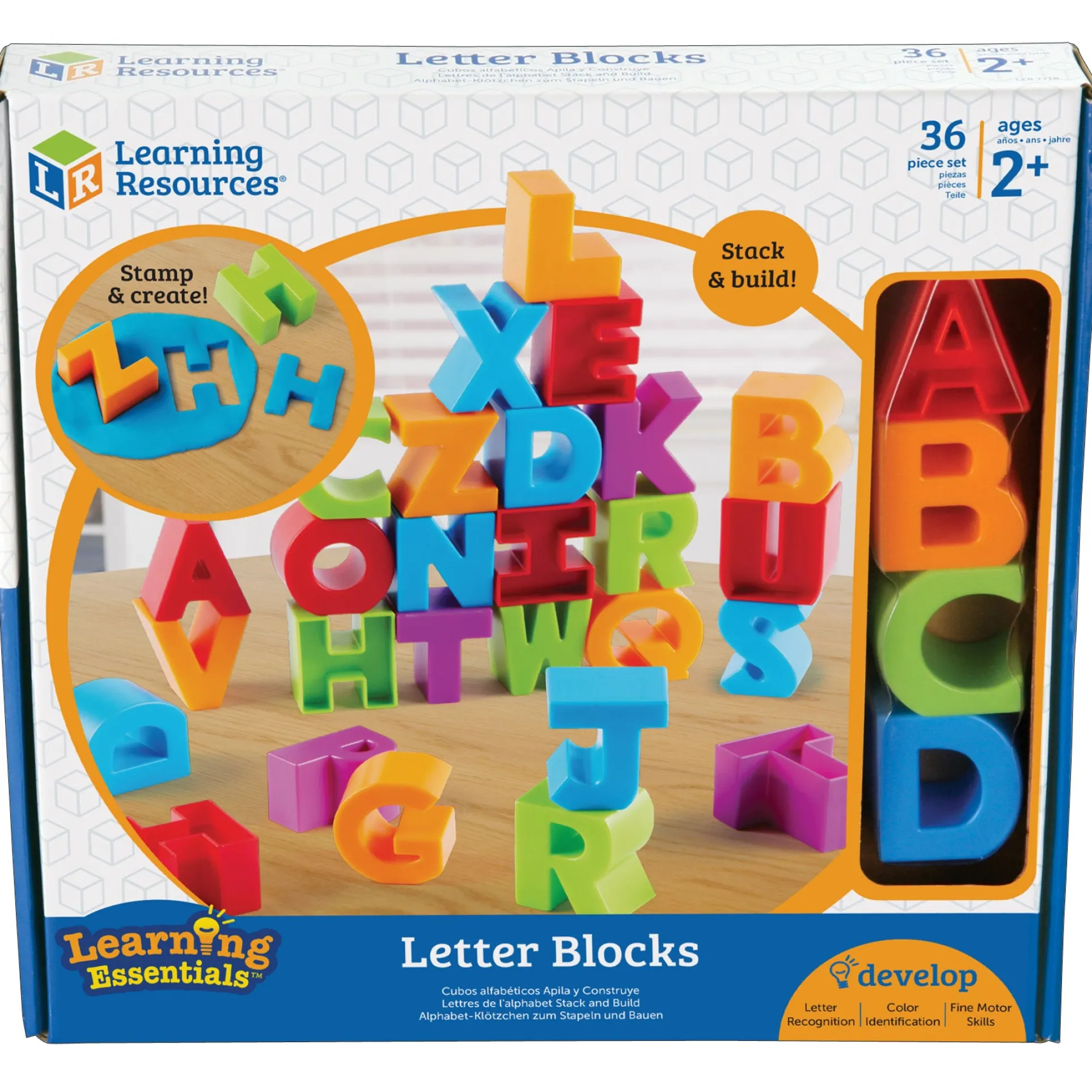 Learning Resources Alphabet Letter Blocks - Educational Set of 36