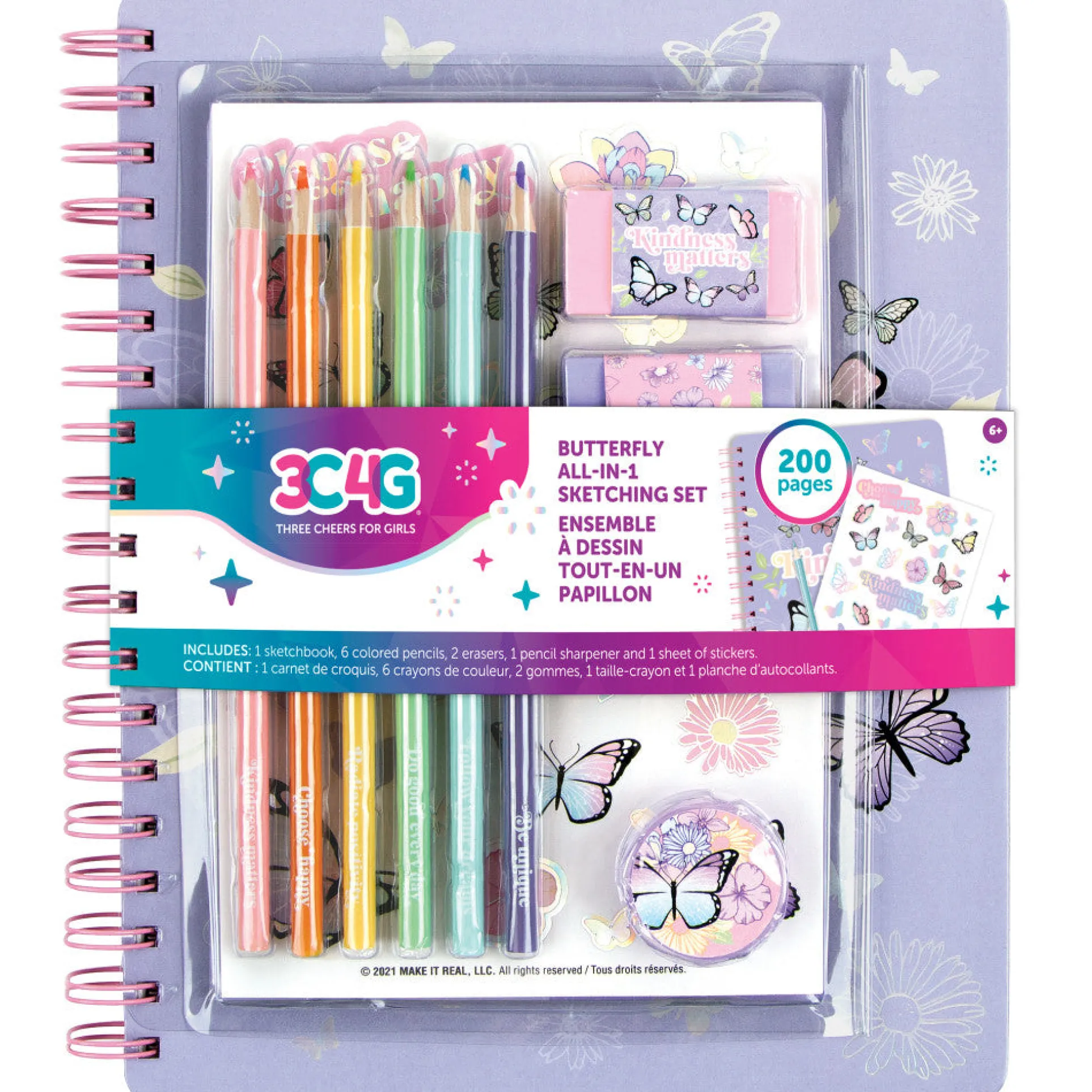 3C4G Butterfly Themed Sketching Set - Complete Art Kit