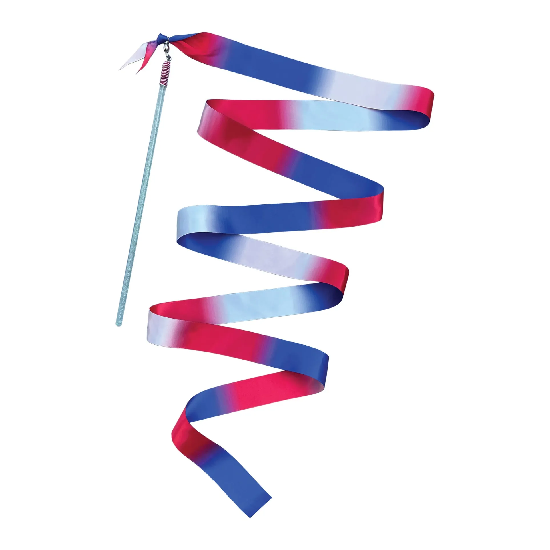 Patriotic USA Dazzler Twirling Ribbon with Glitter Wand