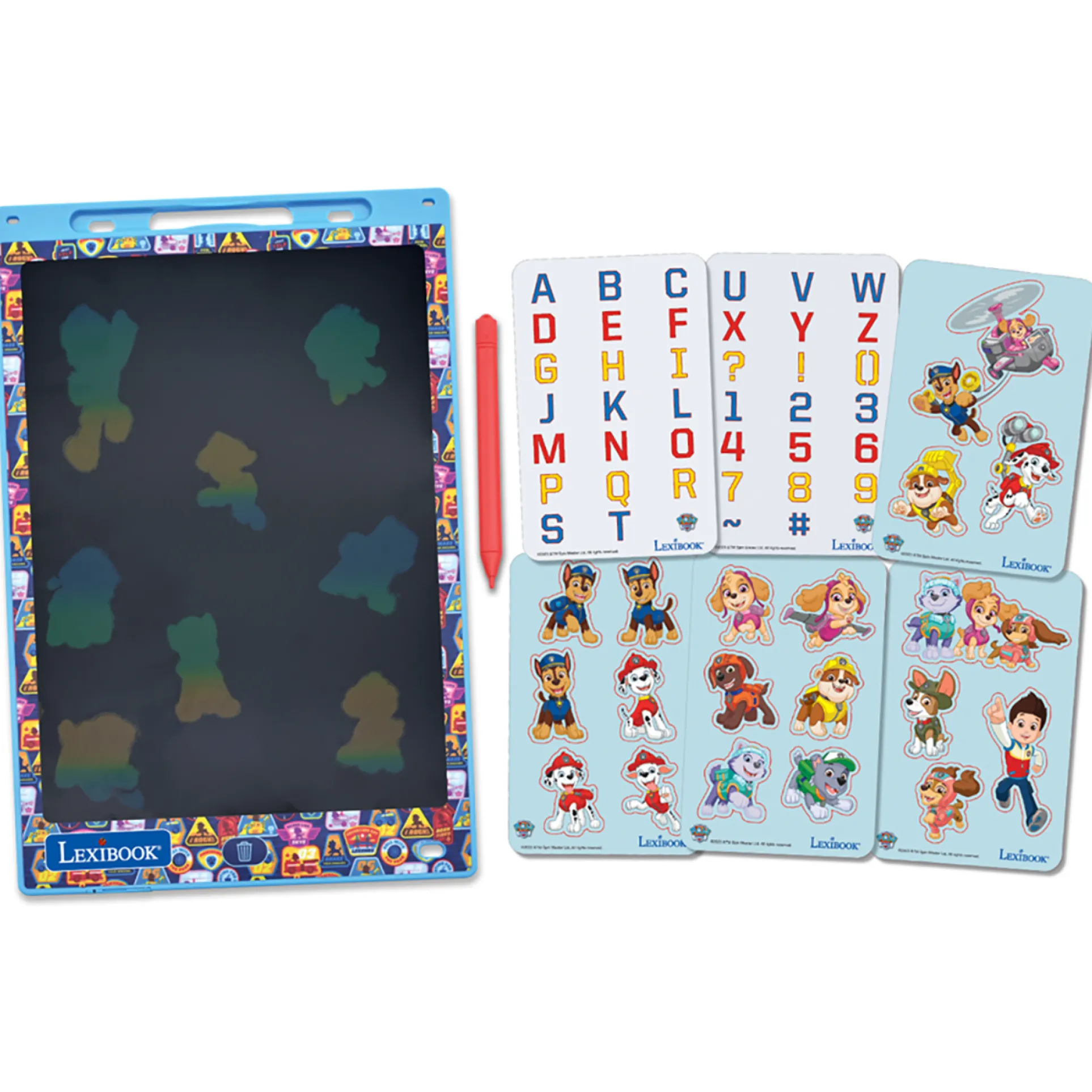 Paw Patrol 11’’ multicolor learning drawing E-ink tablet with stencils