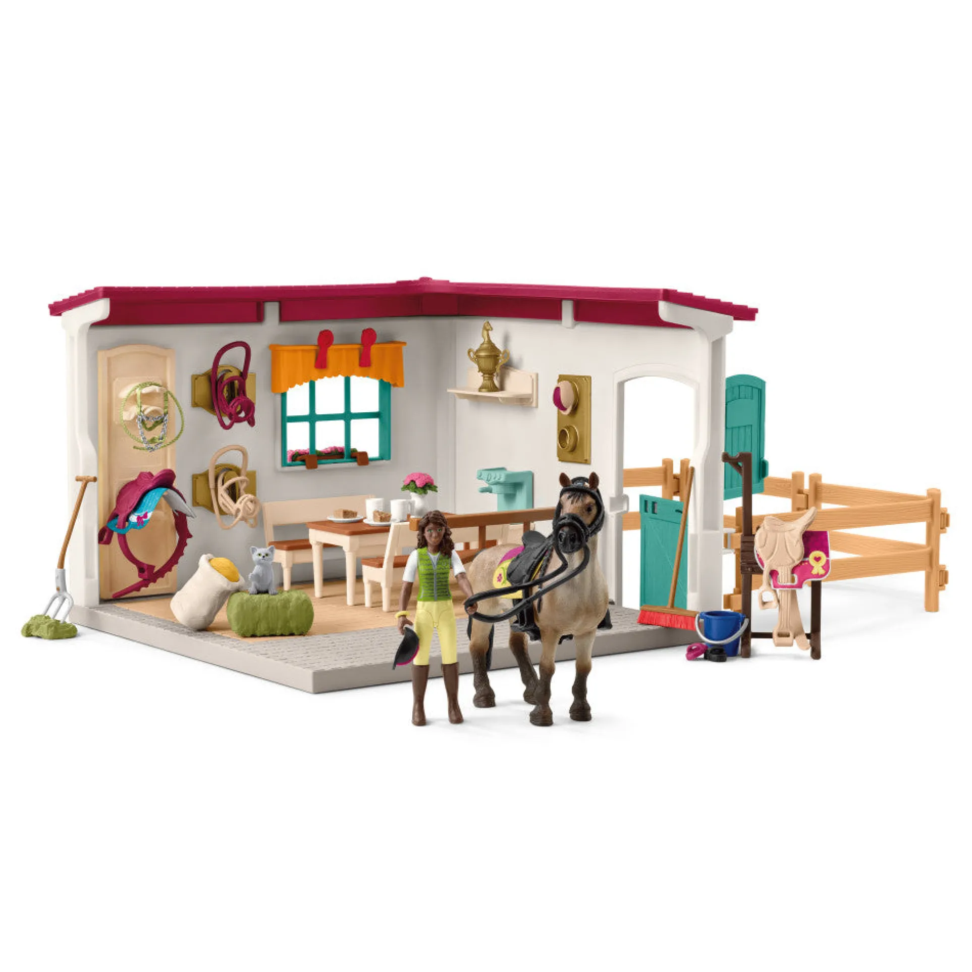 Schleich Horse Club Tack Room Extension 85-Piece Playset for Ages 5-12