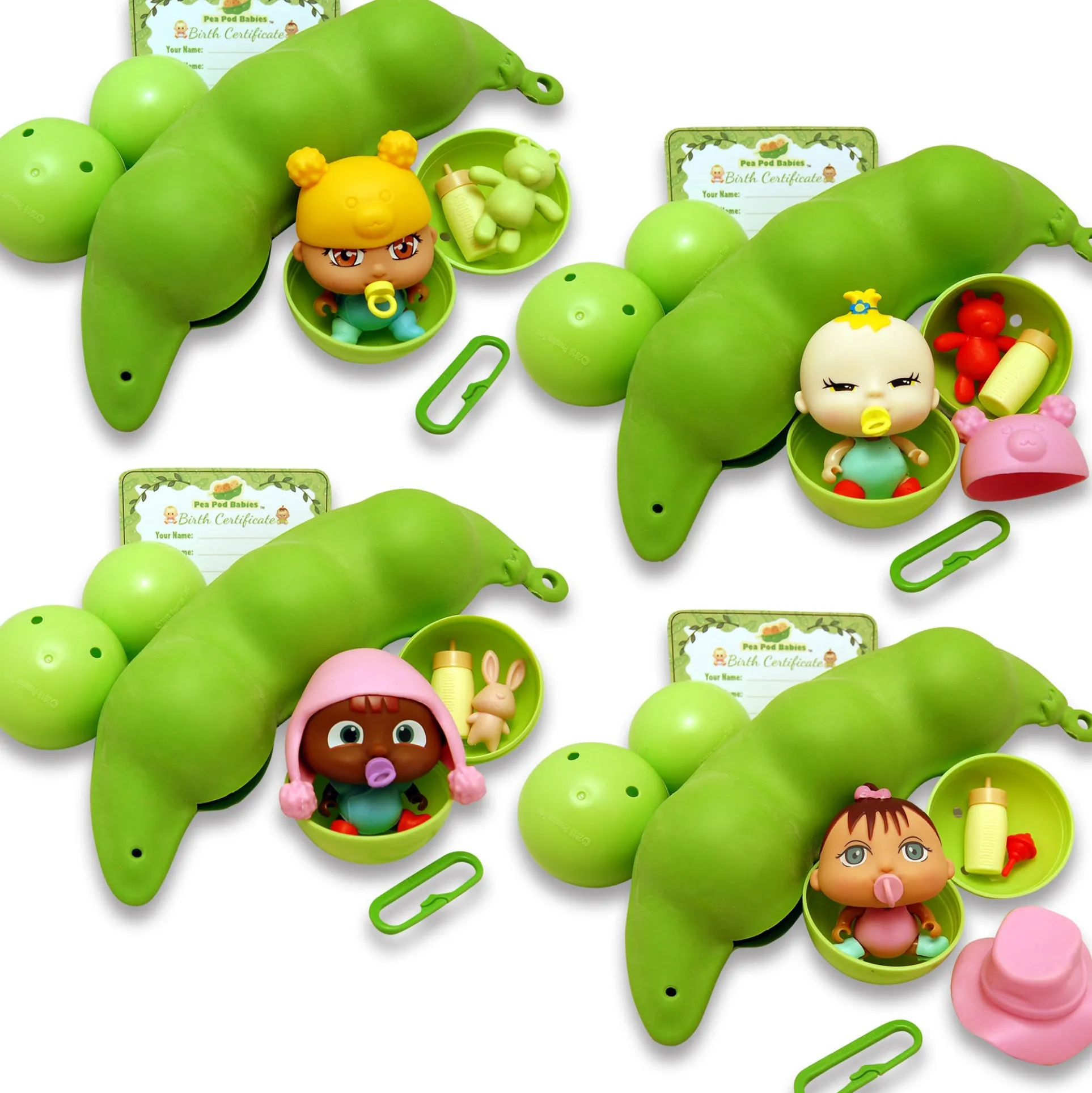 Pea Pod Babies Mystery Surprise 4pk - Mini Dolls & Accessories