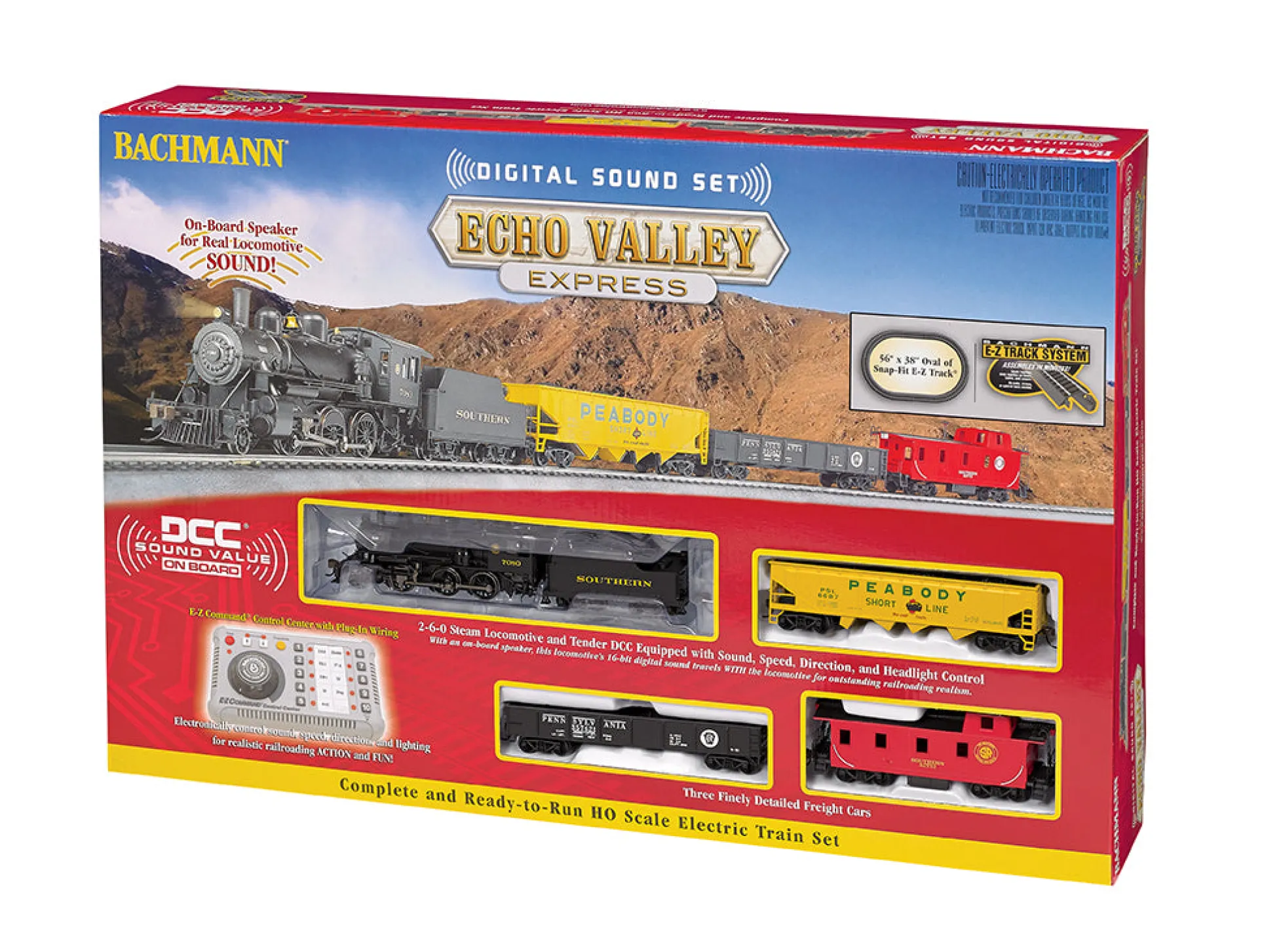 Bachmann Trains - Echo Valley Express HO Scale Electric Train Set with DCC Sound Value
