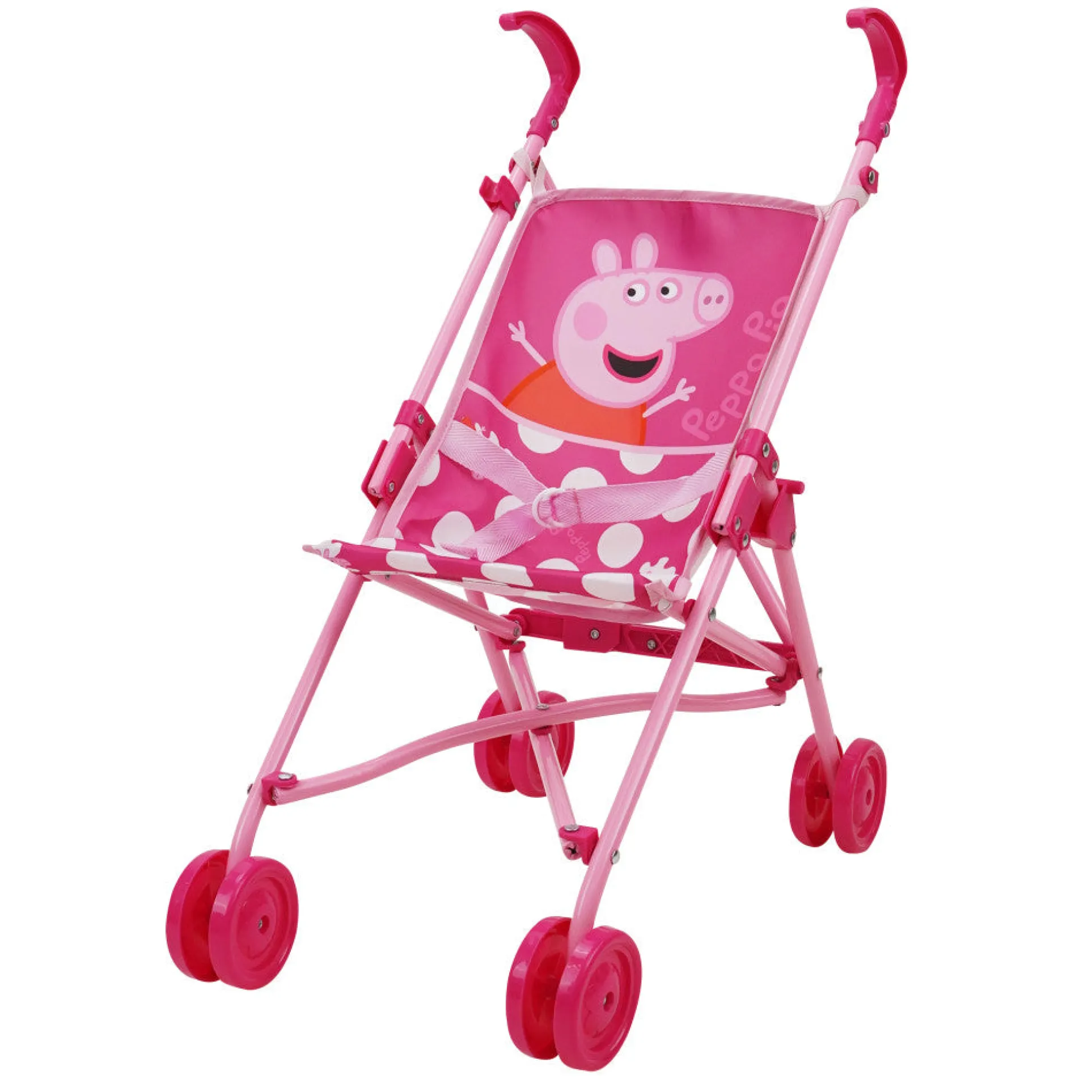 Peppa Pig Doll Umbrella Stroller in Pink & White Dots