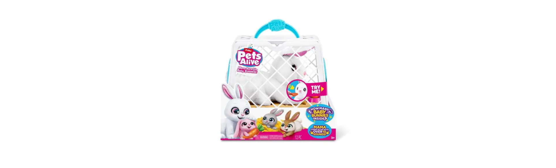 Pets Alive Mama Bunny & Baby Surprise Interactive Plush Set