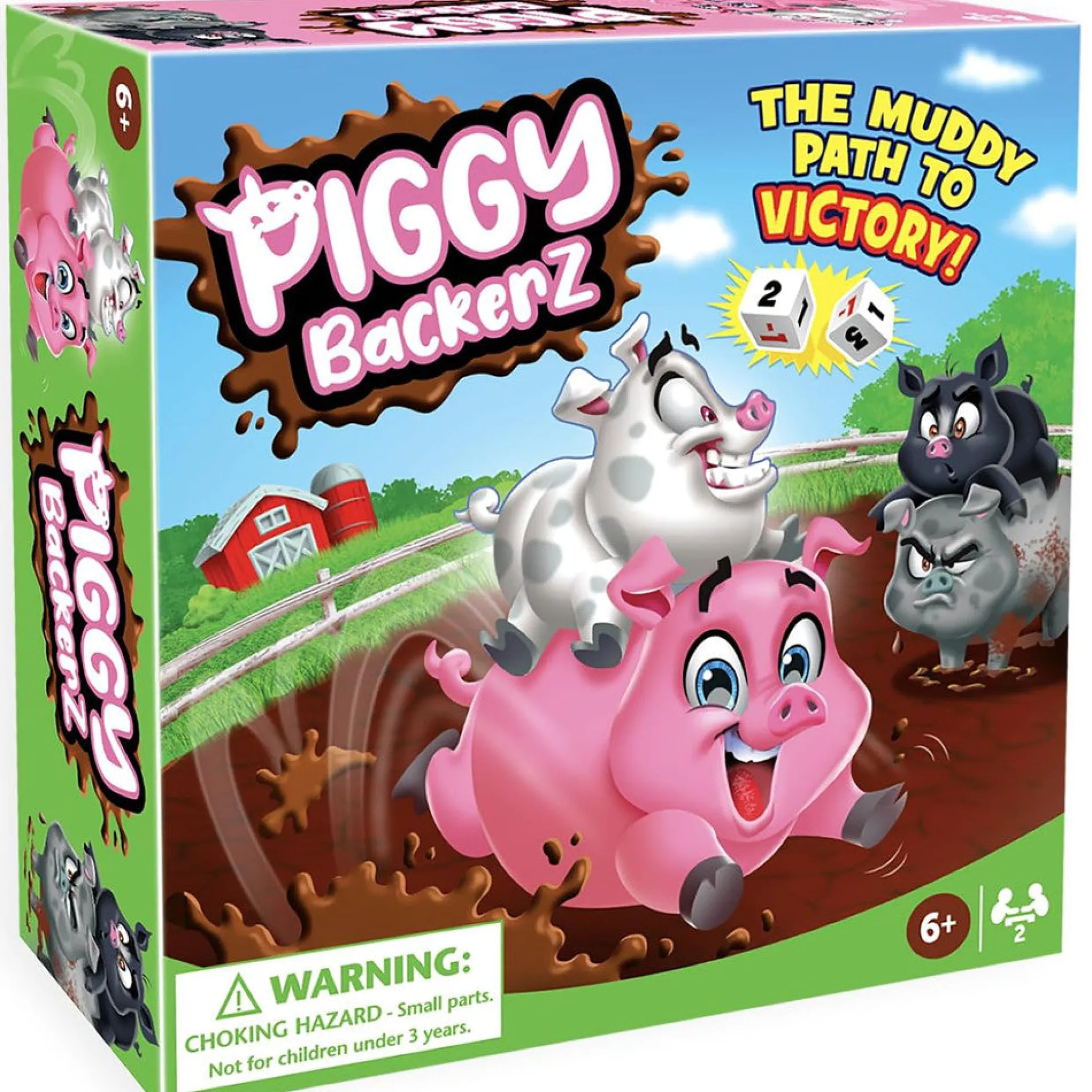 Piggy Backerz Barnyard Dash Board Game, Ages 6+ for 2 Players