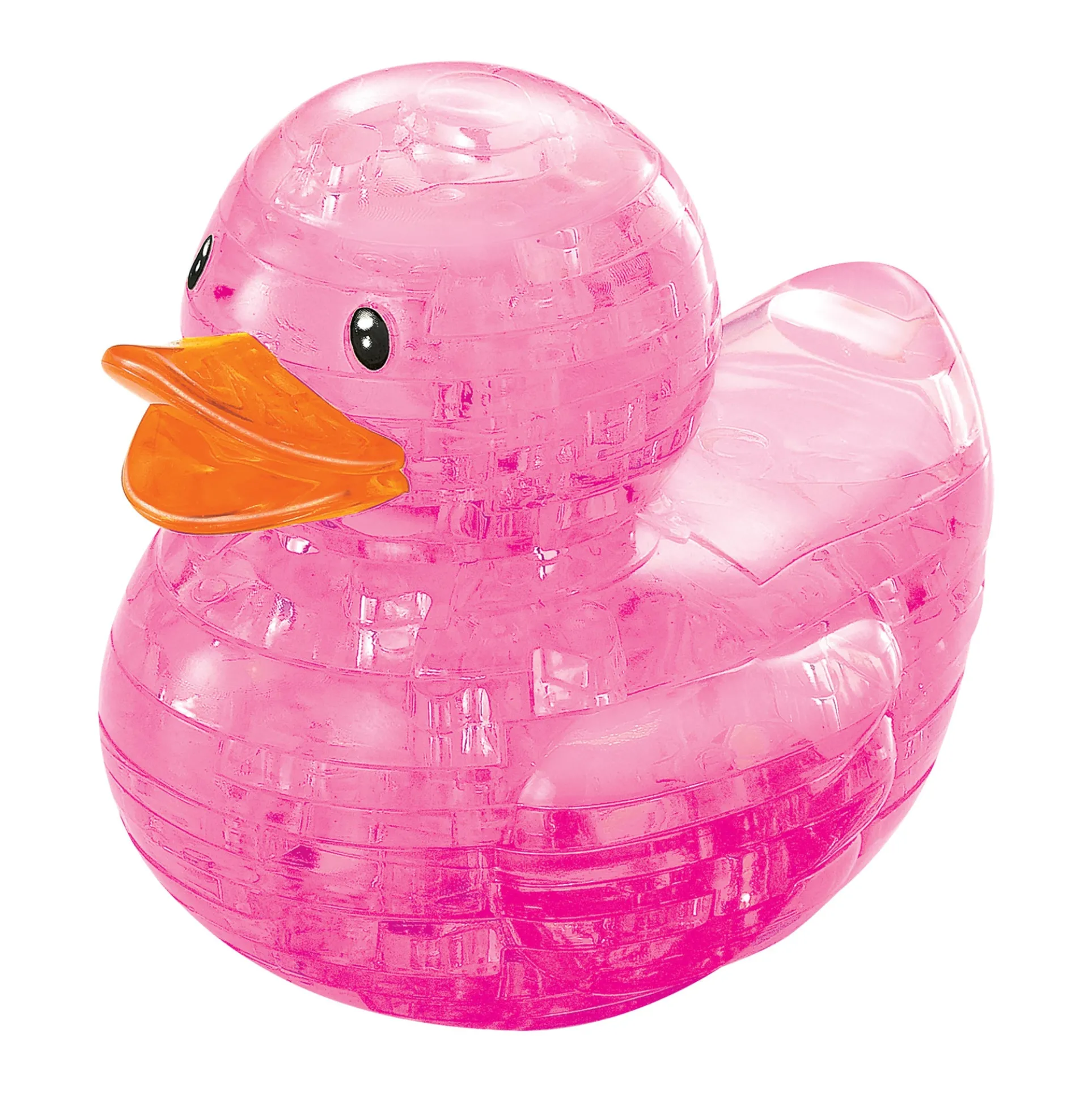 Pink Crystal Rubber Duck 3D Puzzle - Delightful Assembly Fun
