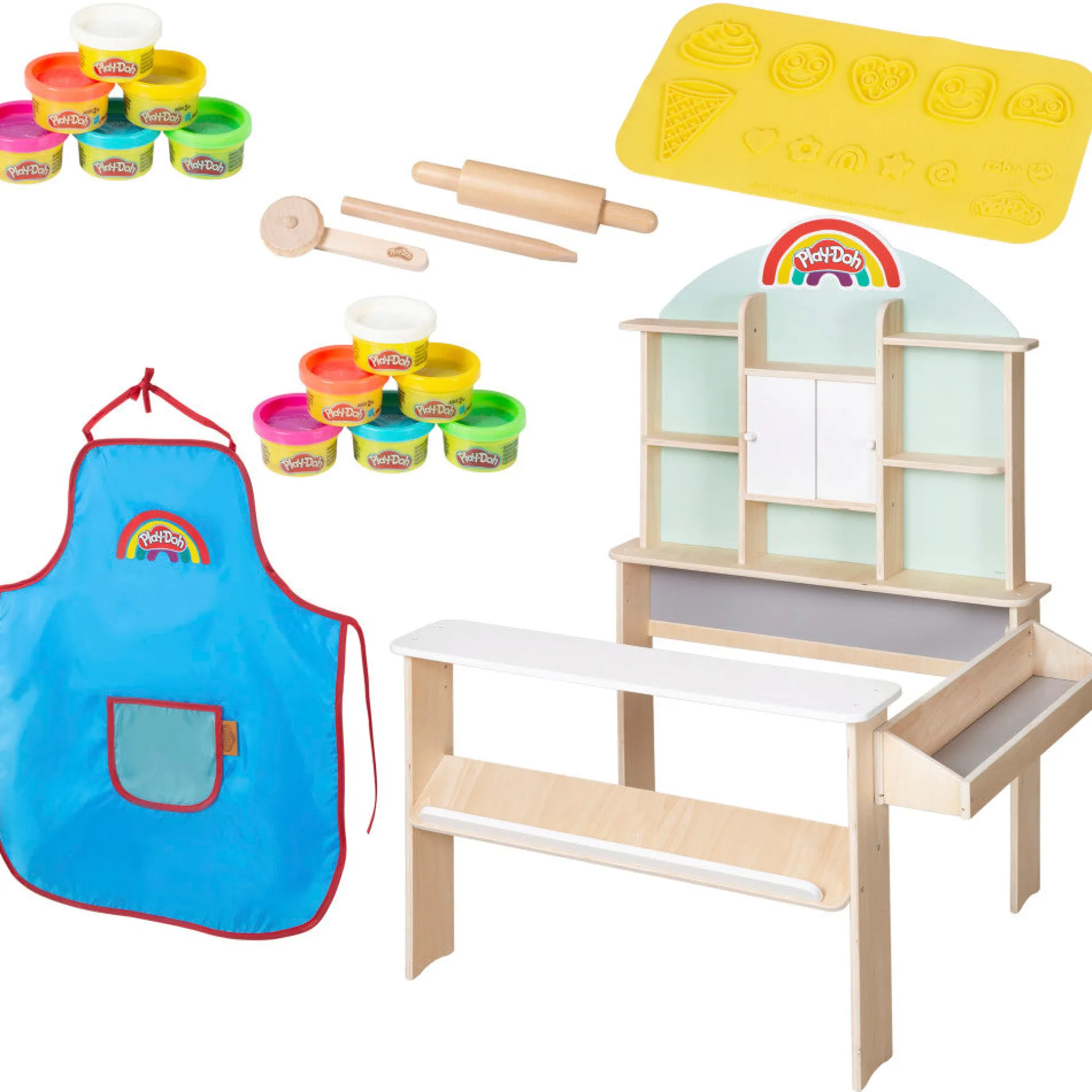 Play-Doh All-Inclusive Wooden Creative Shop Stand Set