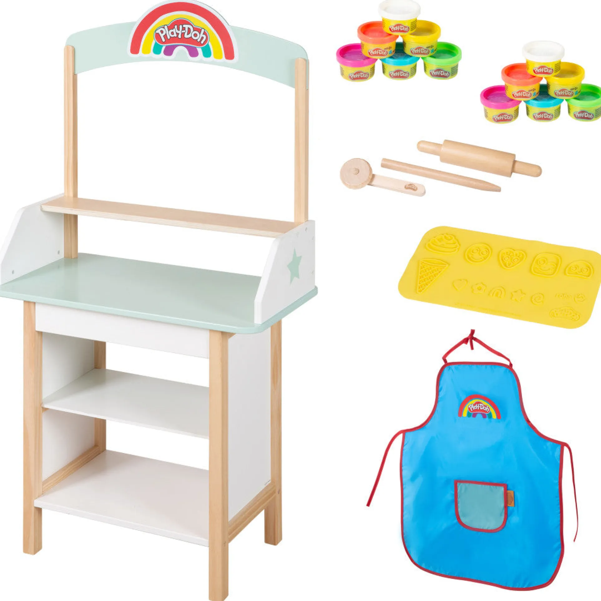 Play-Doh Wooden Ice Cream Stand Sweet Treats Play Center