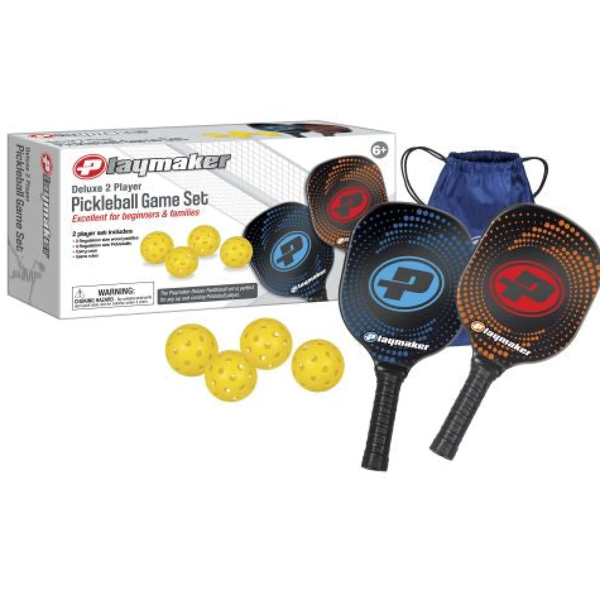 Playmaker Deluxe 2-Player Pickleball Set with Carrying Case