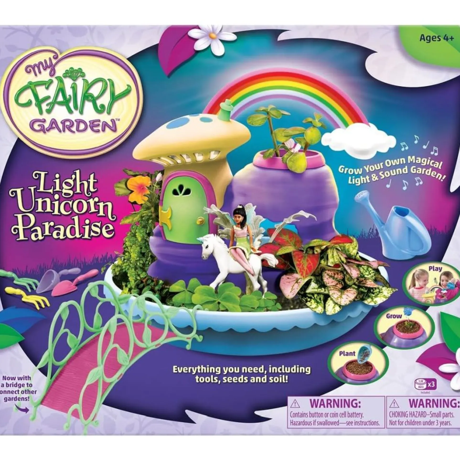 PlayMonster Enchanted Unicorn Fairy Light Garden Playset