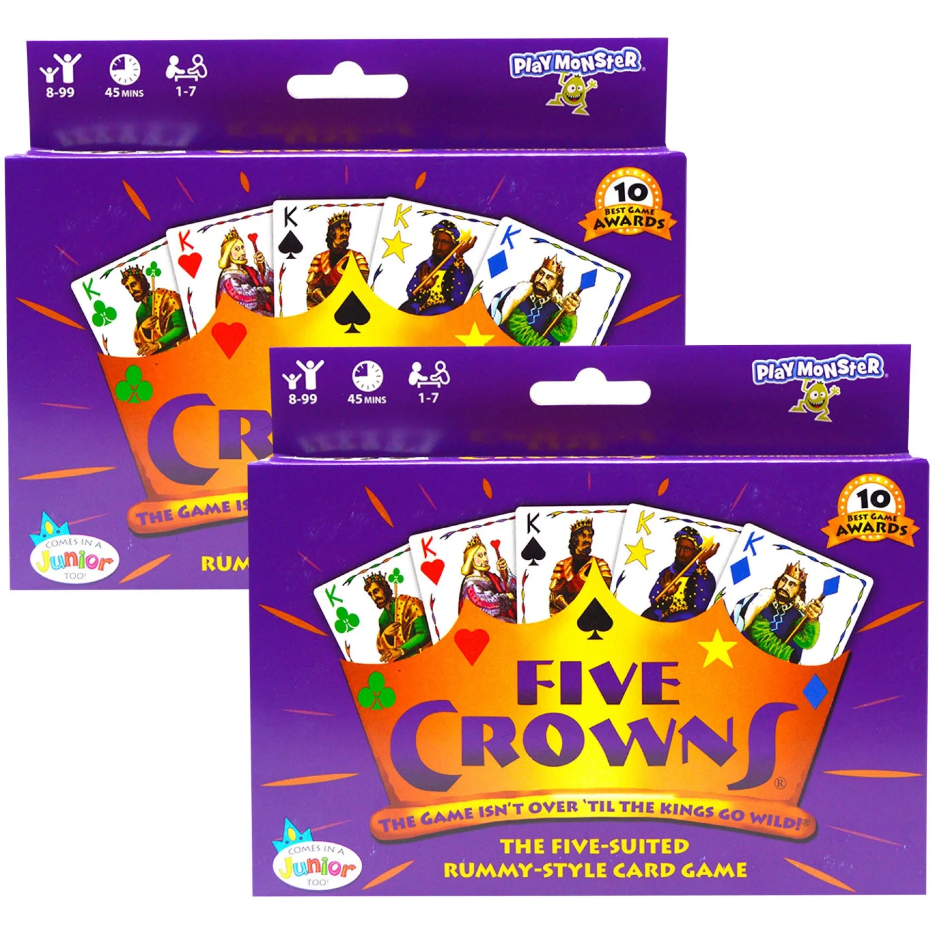 PlayMonster Five Crowns Card Game, Double Pack