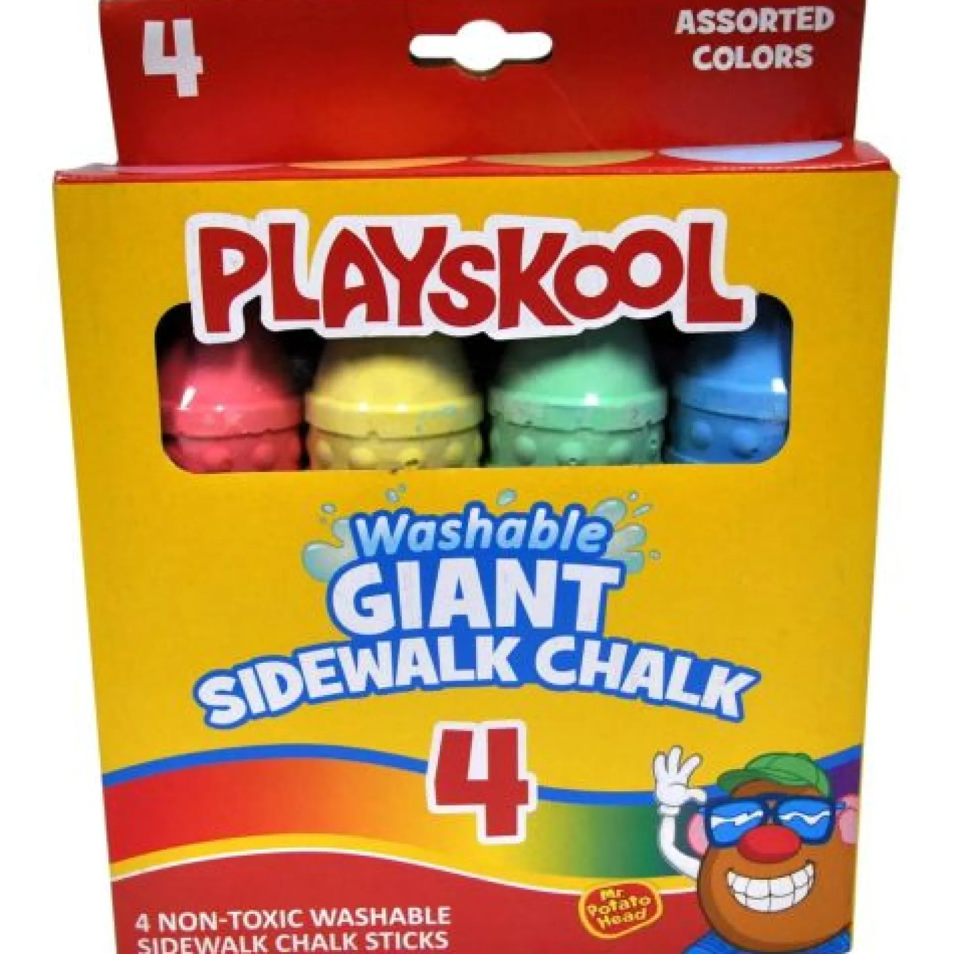 Playskool Outdoor Creativity Giant Washable Sidewalk Chalk - 4 Pack