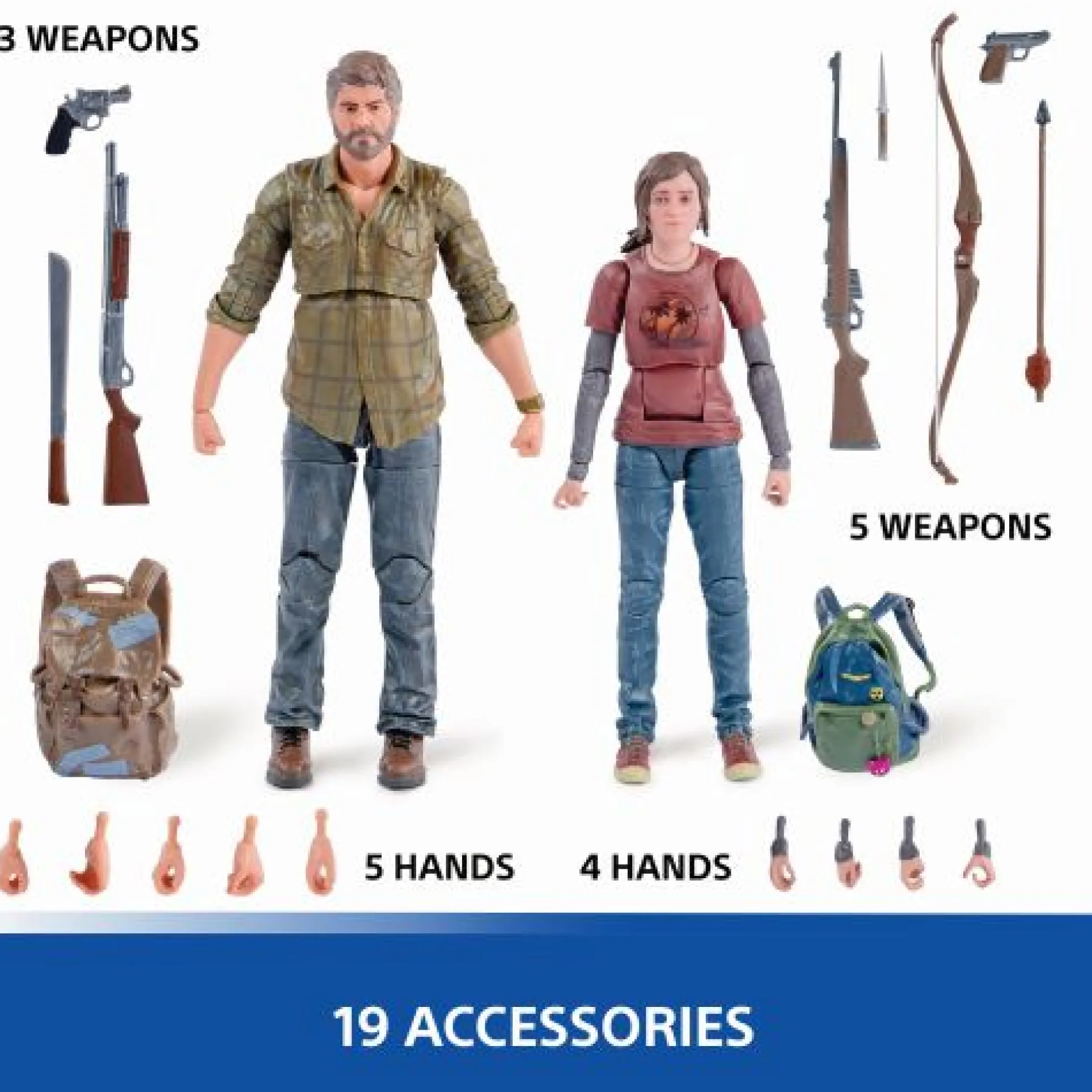 PlayStation The Last of Us 6 Inch Action Figures - Joel & Ellie Collector's Set
