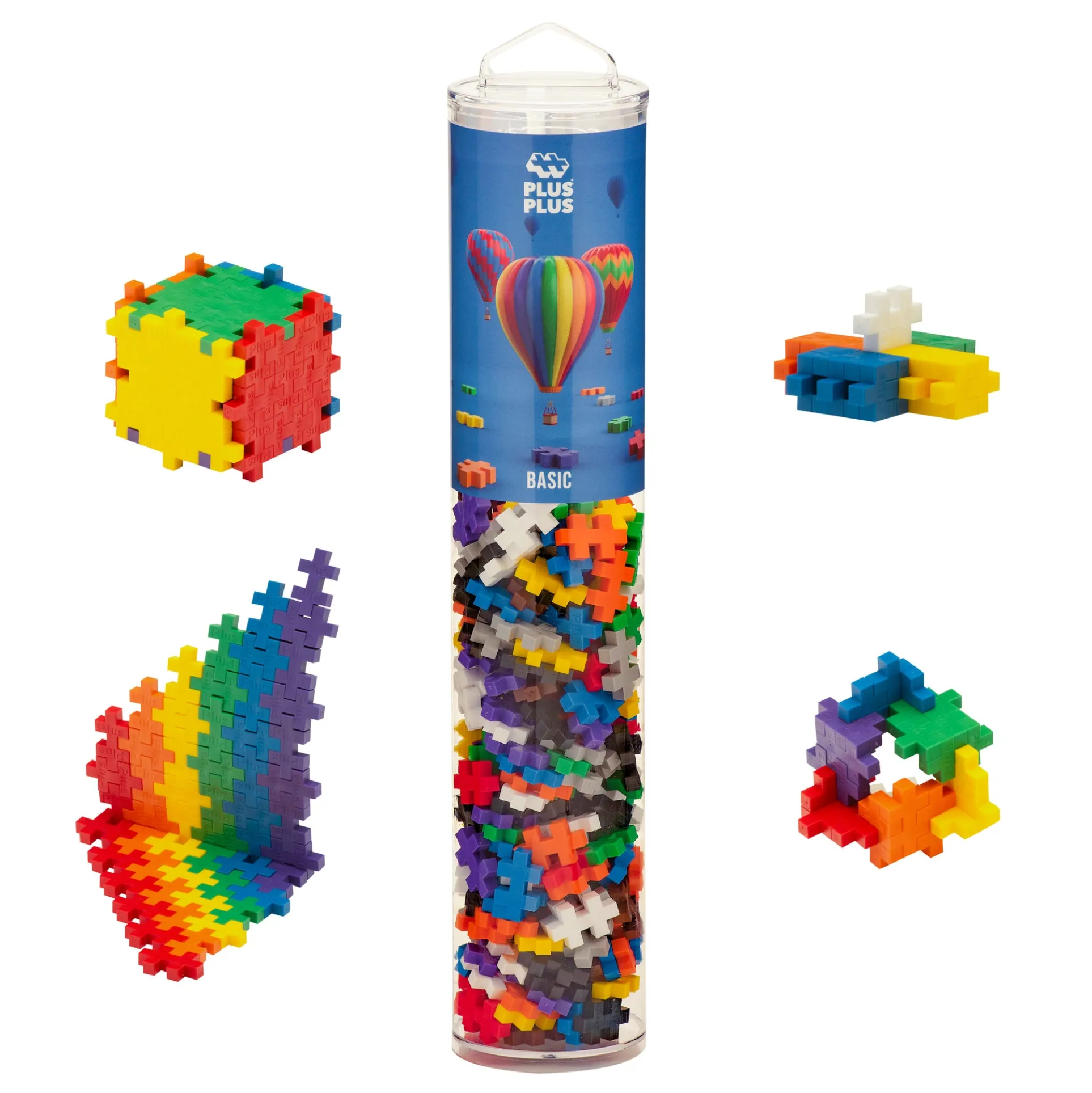 Plus-Plus Basic 240-Piece Construction Building Set - Colorful Interlocking Mini Puzzle Blocks
