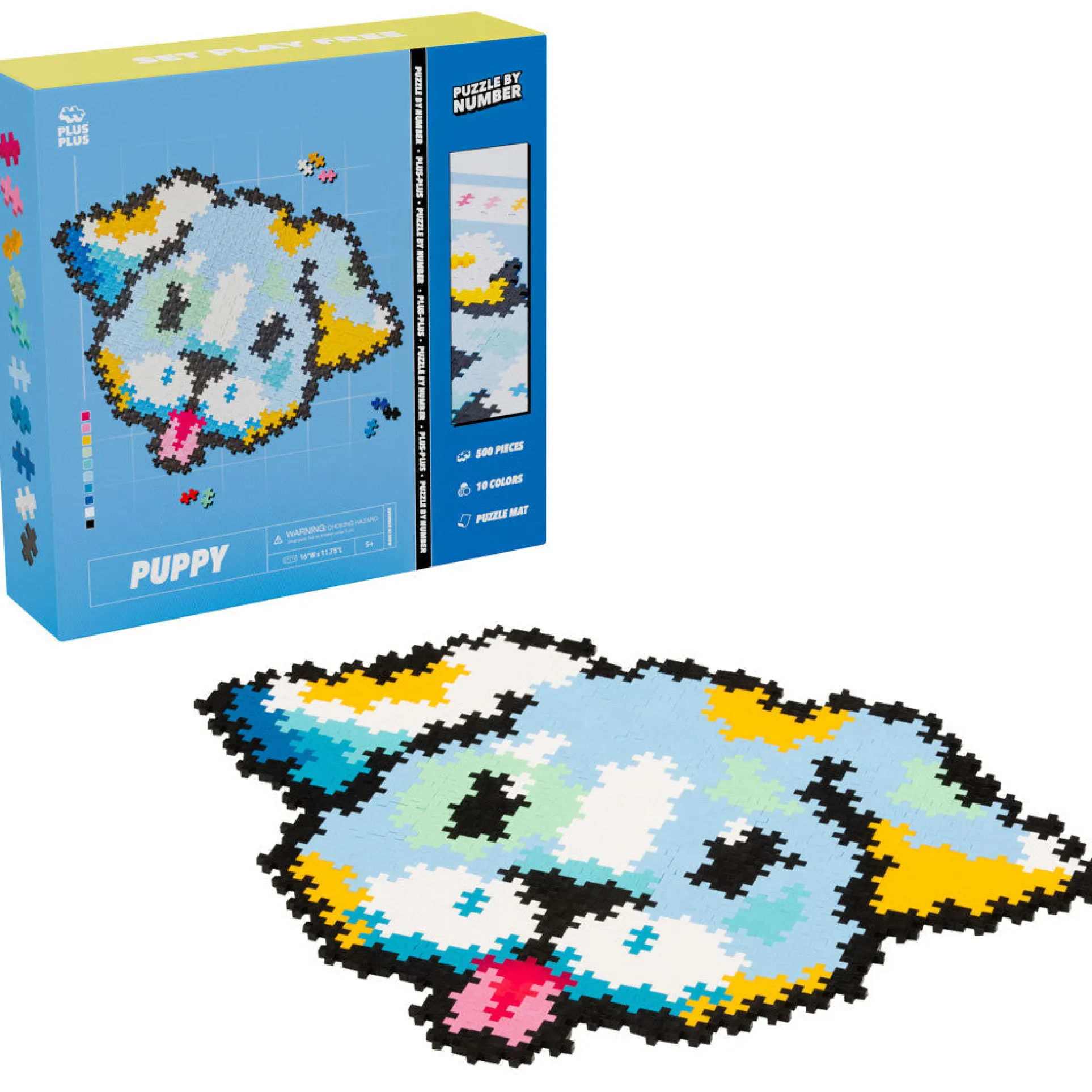 Plus-Plus Puzzle by Number Puppy - 500 Piece Construction Set for Kids Ages 5+