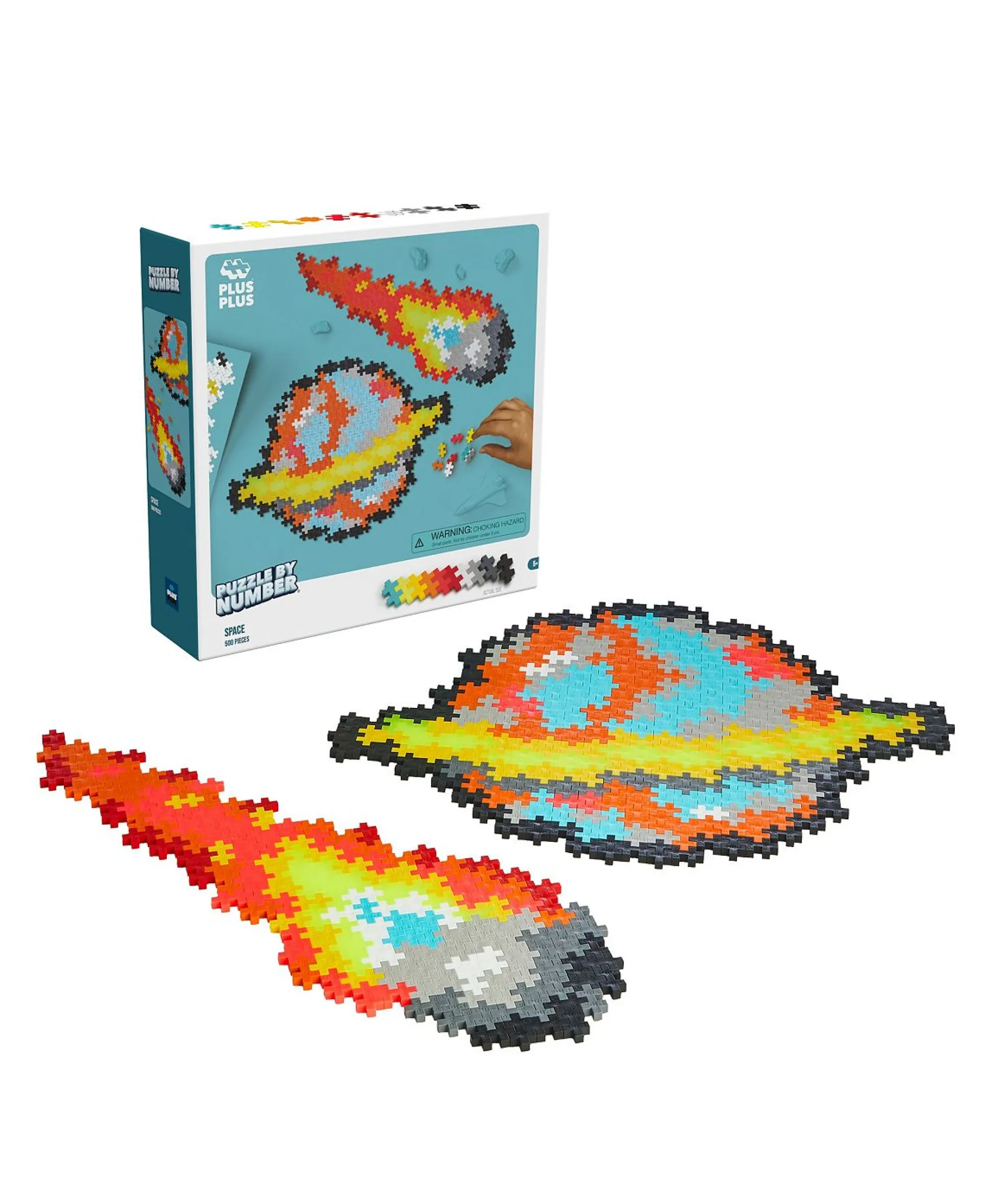 Plus-Plus Puzzle By Number - 500 Piece Space Themed Puzzle