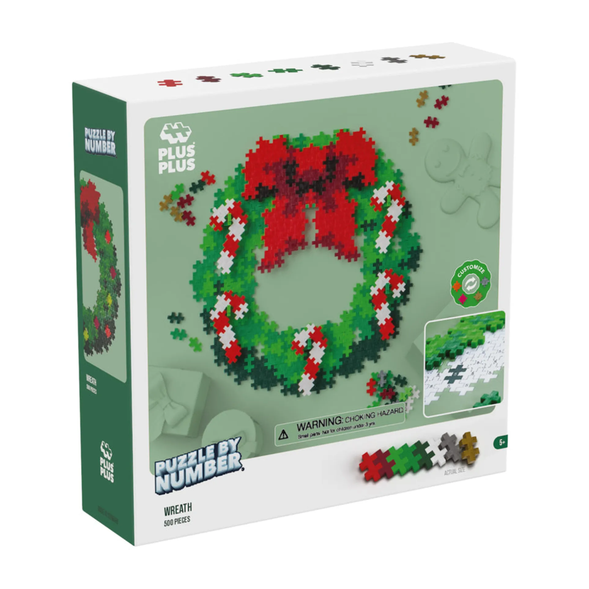 Plus-Plus Wreath Puzzle By Number - 500 pc