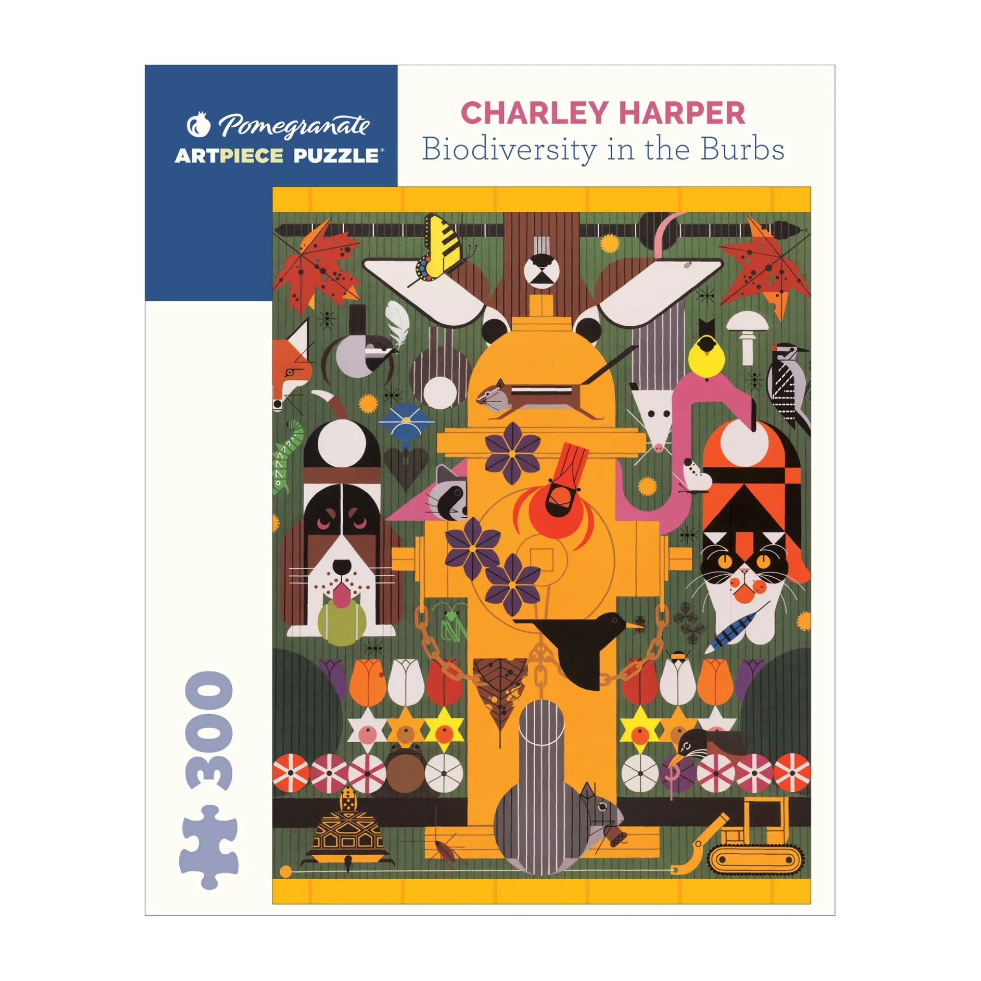 PomegranateKids Charley Harper Biodiversity in the Burbs Puzzle - 300 pc