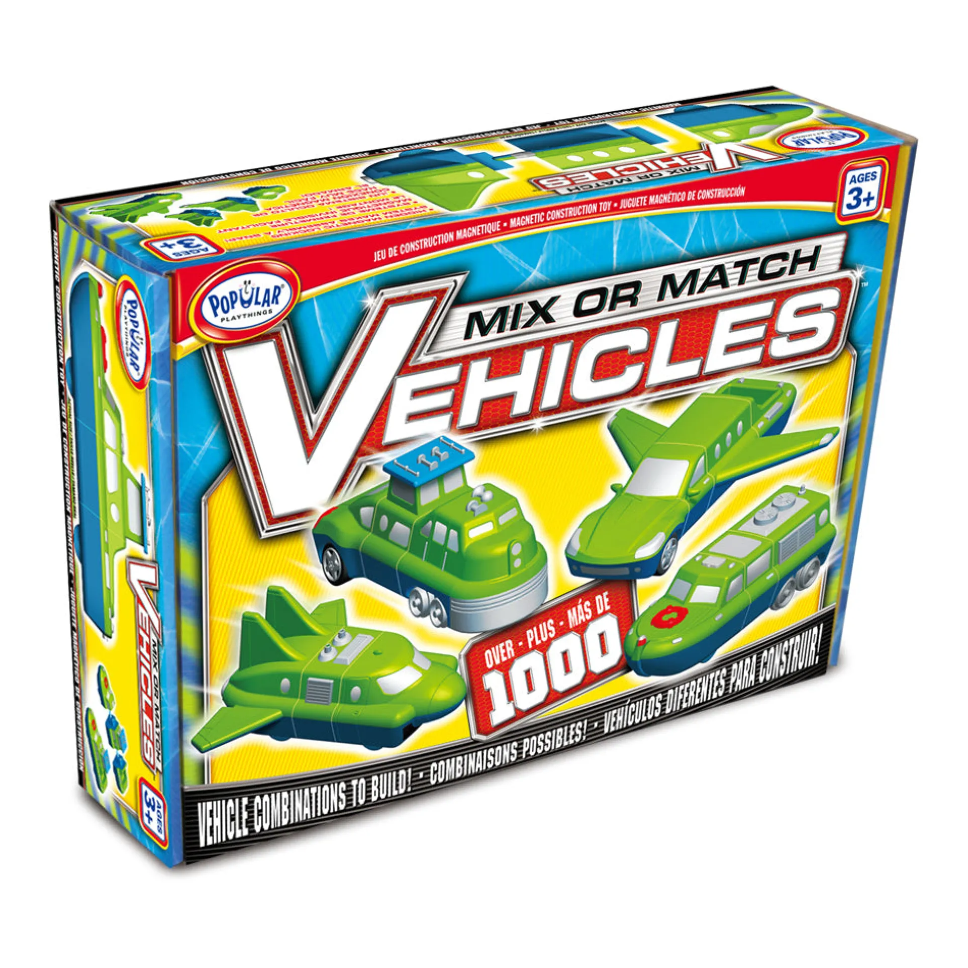 Popular Playthings Magnetic Mix or Match Vehicles Set #1