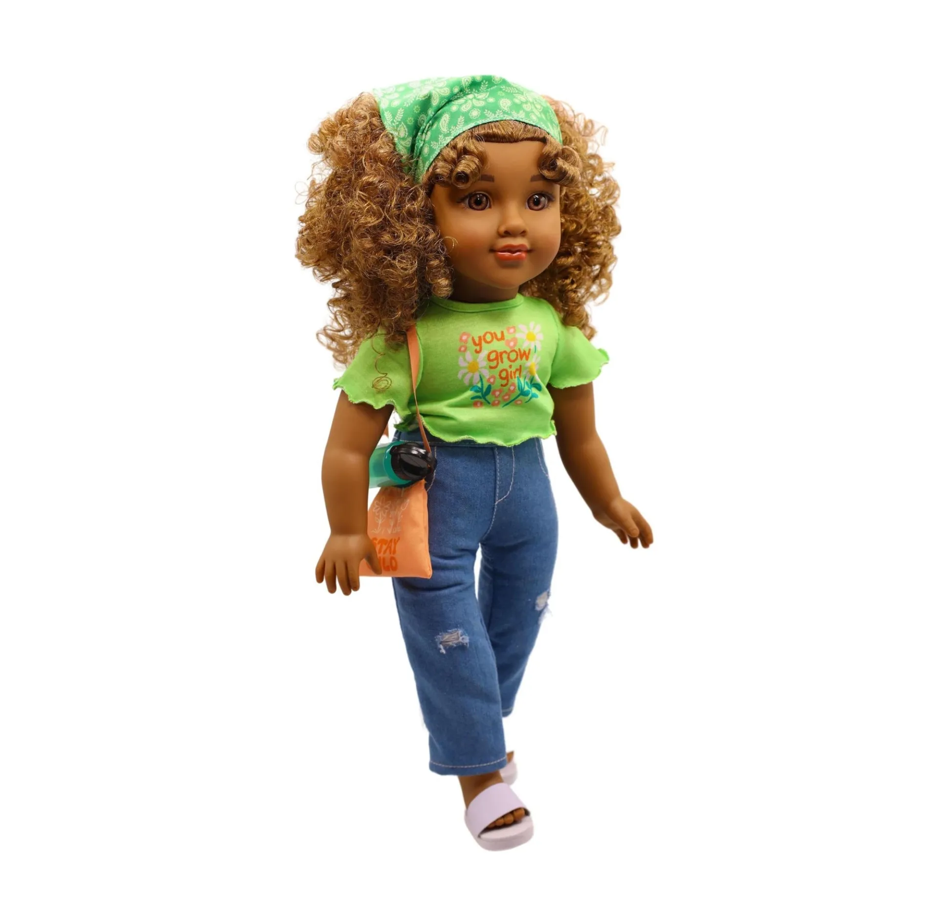 Positively Perfect Dolls 18" Willow Doll with Brown Hair and Golden Highlights