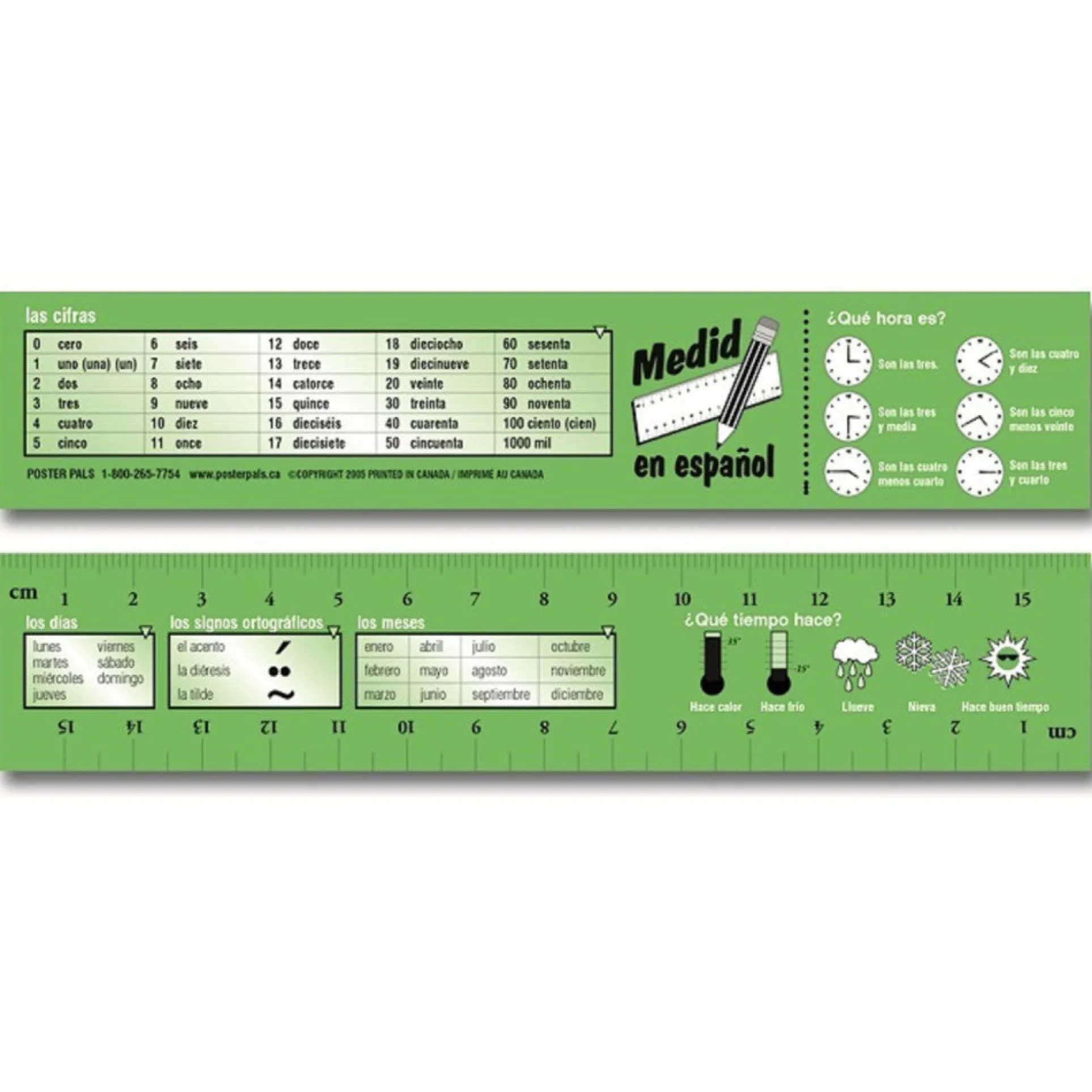 Poster Pals Spanish Vocabulary Learning Bookmarks - Educational Tool Set