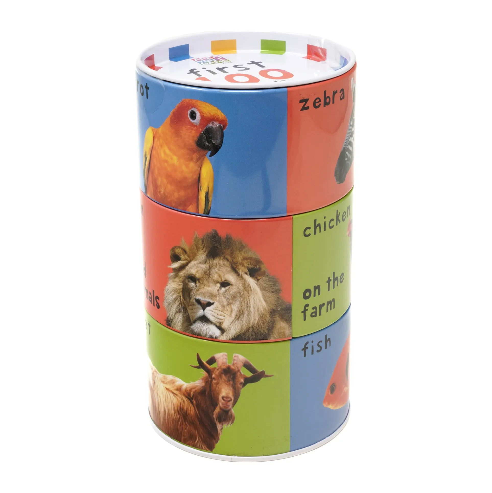 Priddy First 100 Animals 24 Pc Mix & Match Puzzle Tin