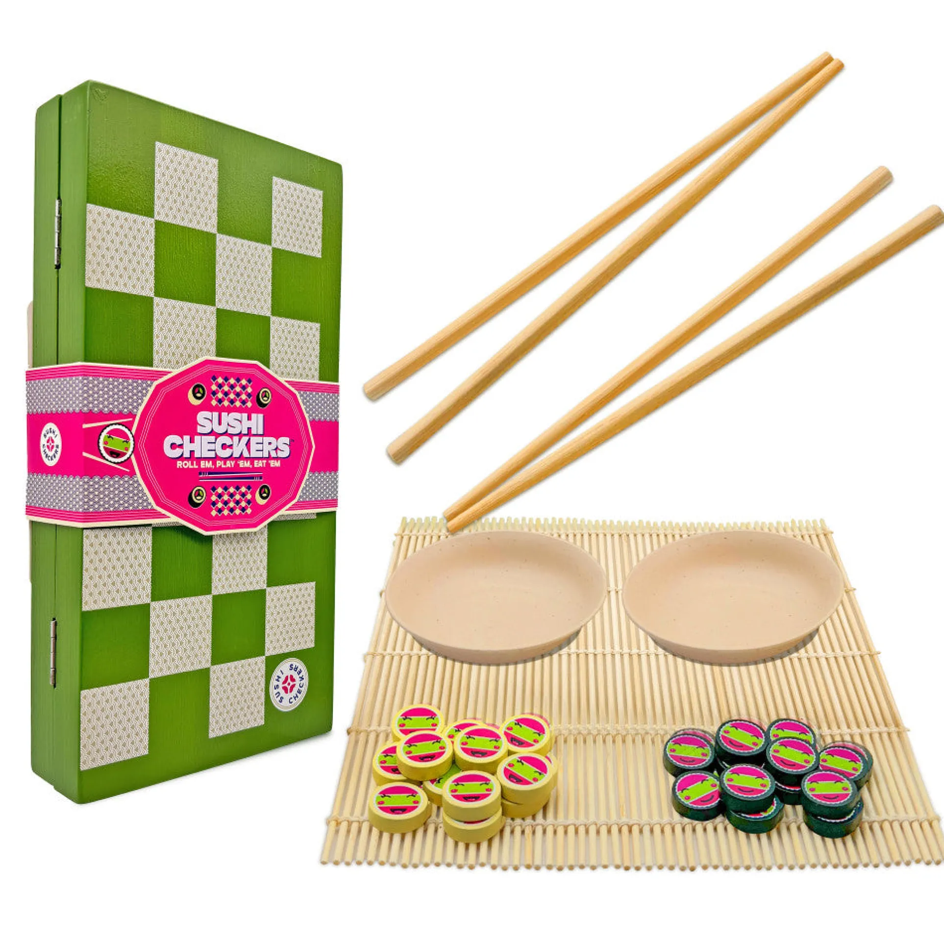 Project Genius Sushi Checkers & Sushi Making Strategy Game Set
