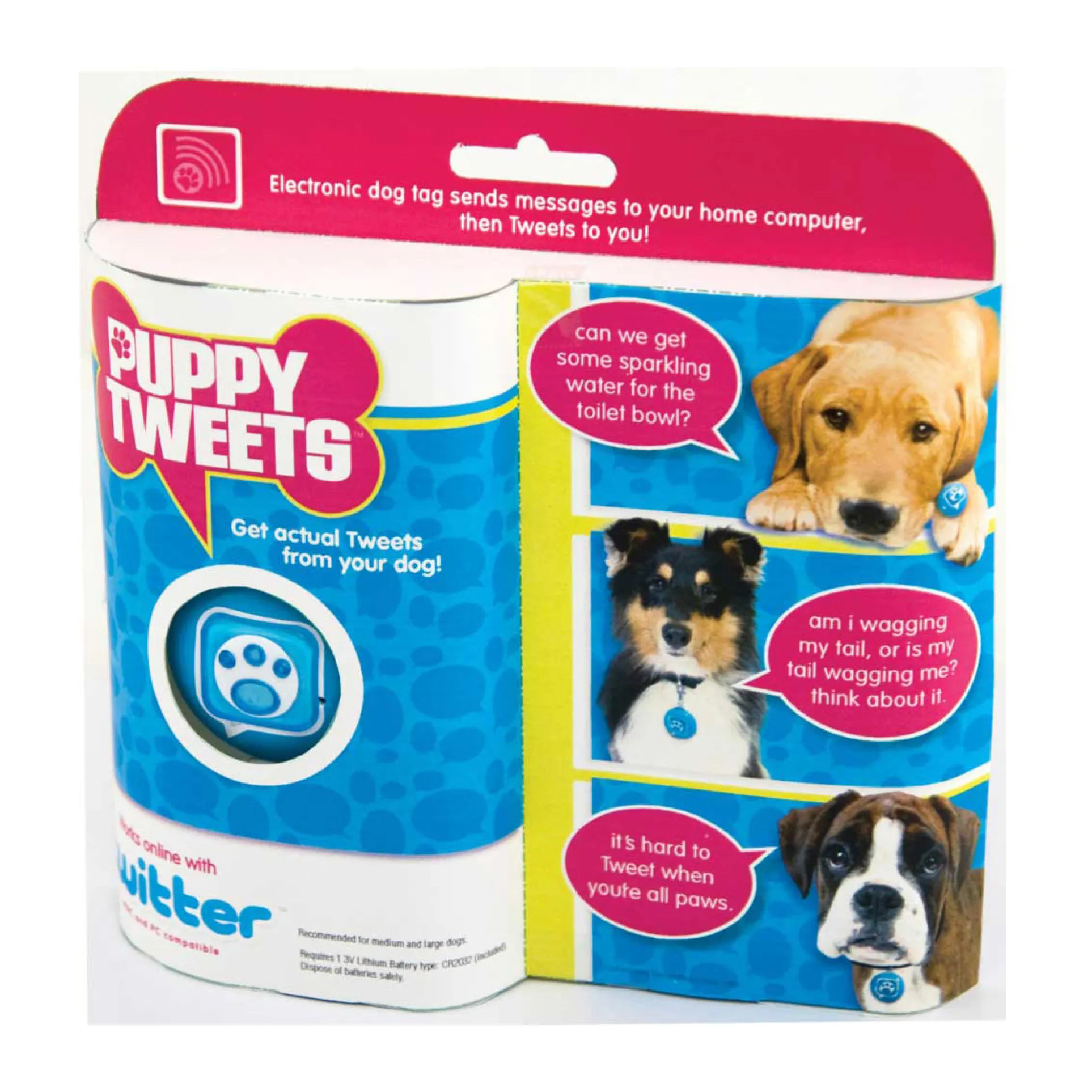 Puppy Tweets: Blue - Your Dog's Social Network Tag