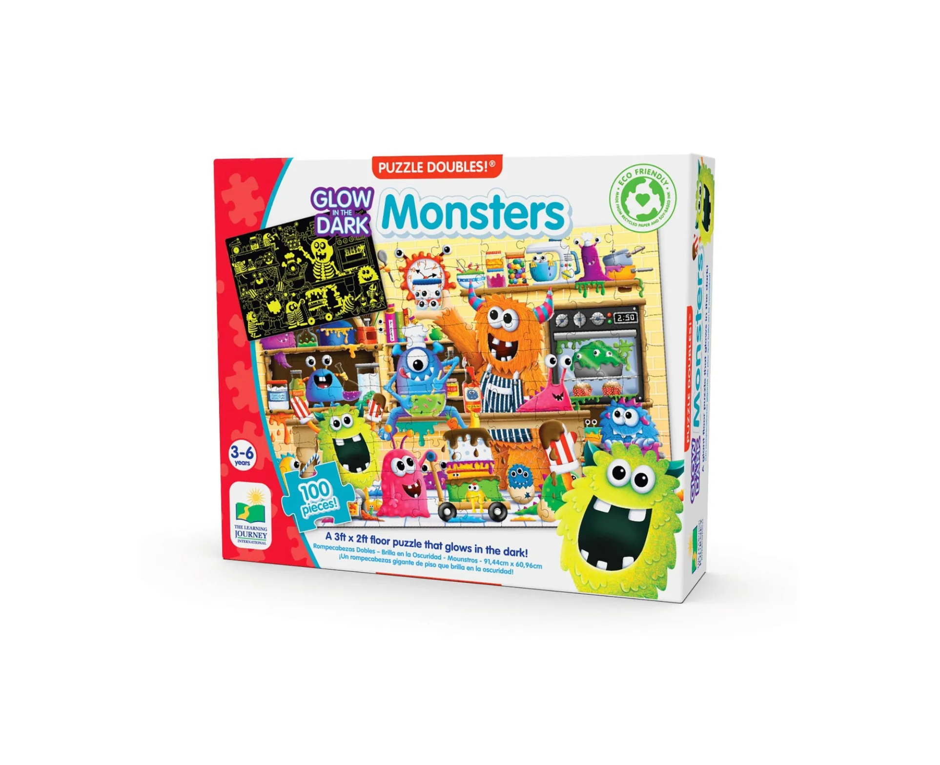 Puzzle Doubles! Glow in the Dark Monsters Jigsaw Puzzle - 100 pc