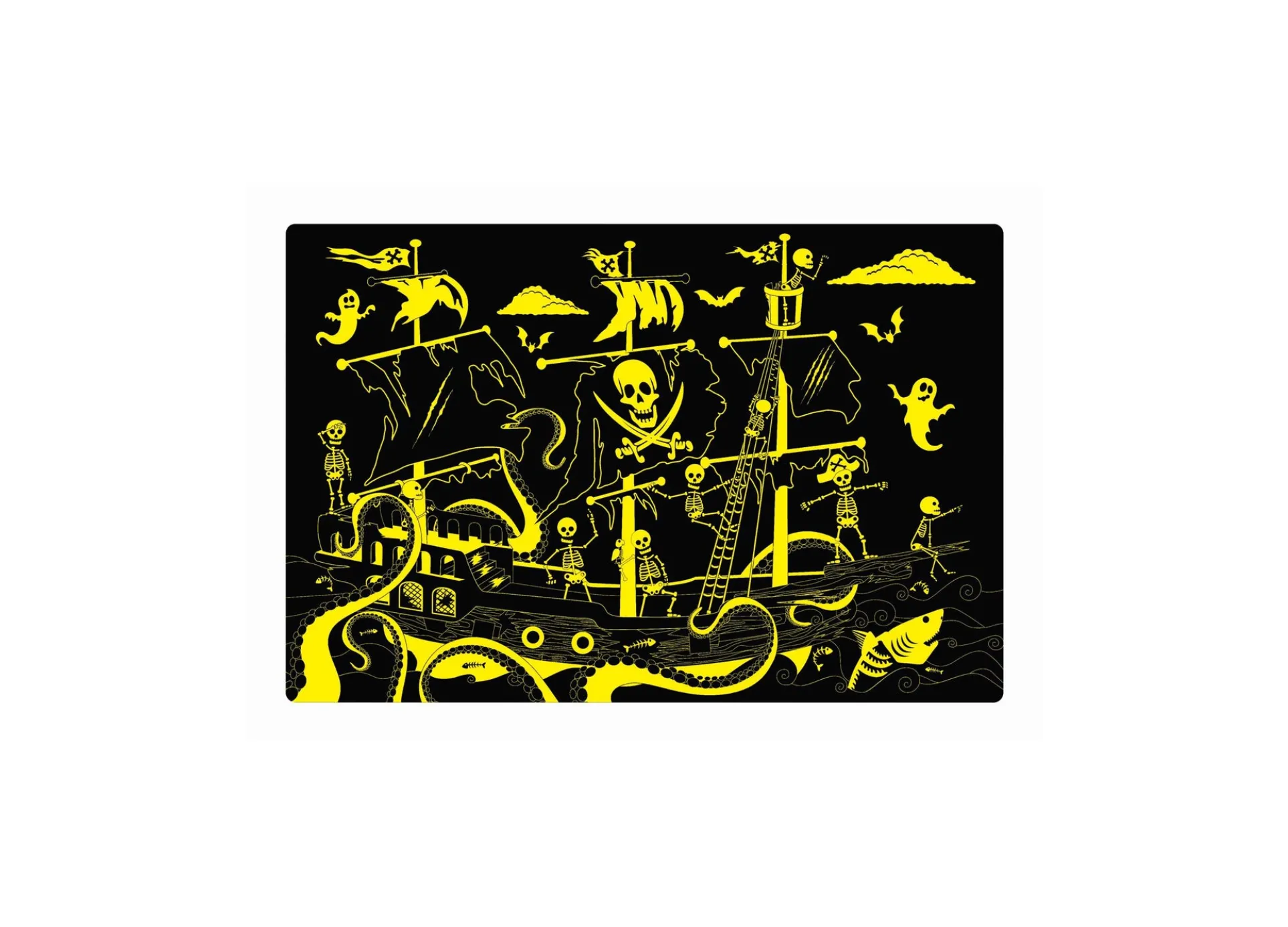 Puzzle Doubles! Glow in the Dark Pirate Ship - 100 pc