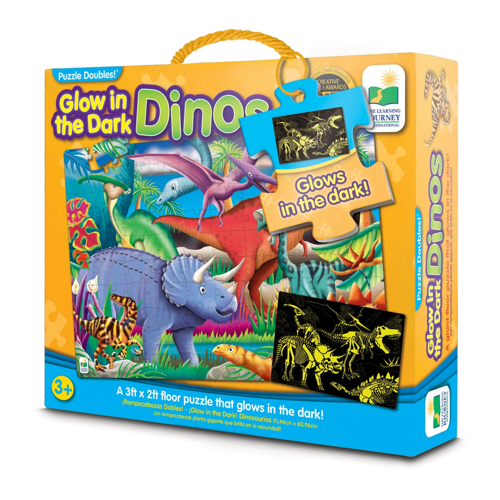 Puzzle Doubles! Glow in the Dark Dinos Jigsaw - 100 pc