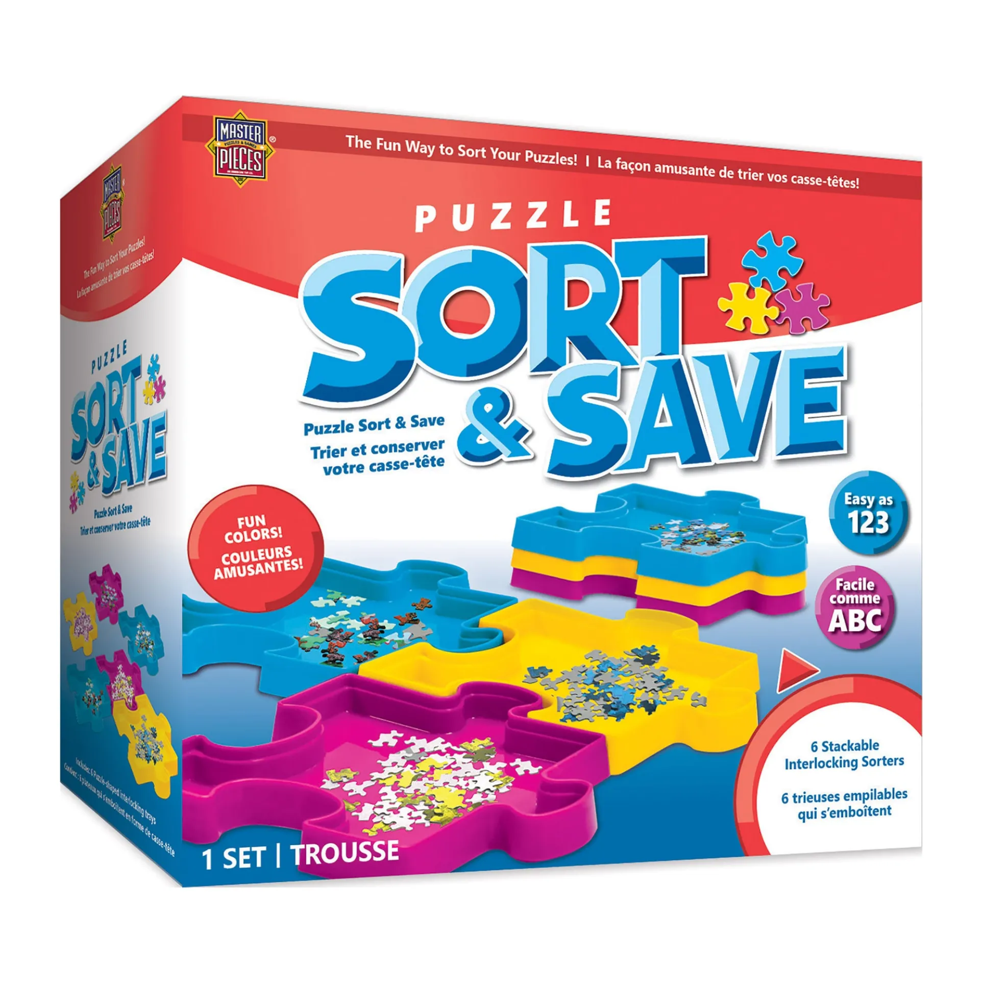 Puzzle Sort & Save Colorful Organizing Trays