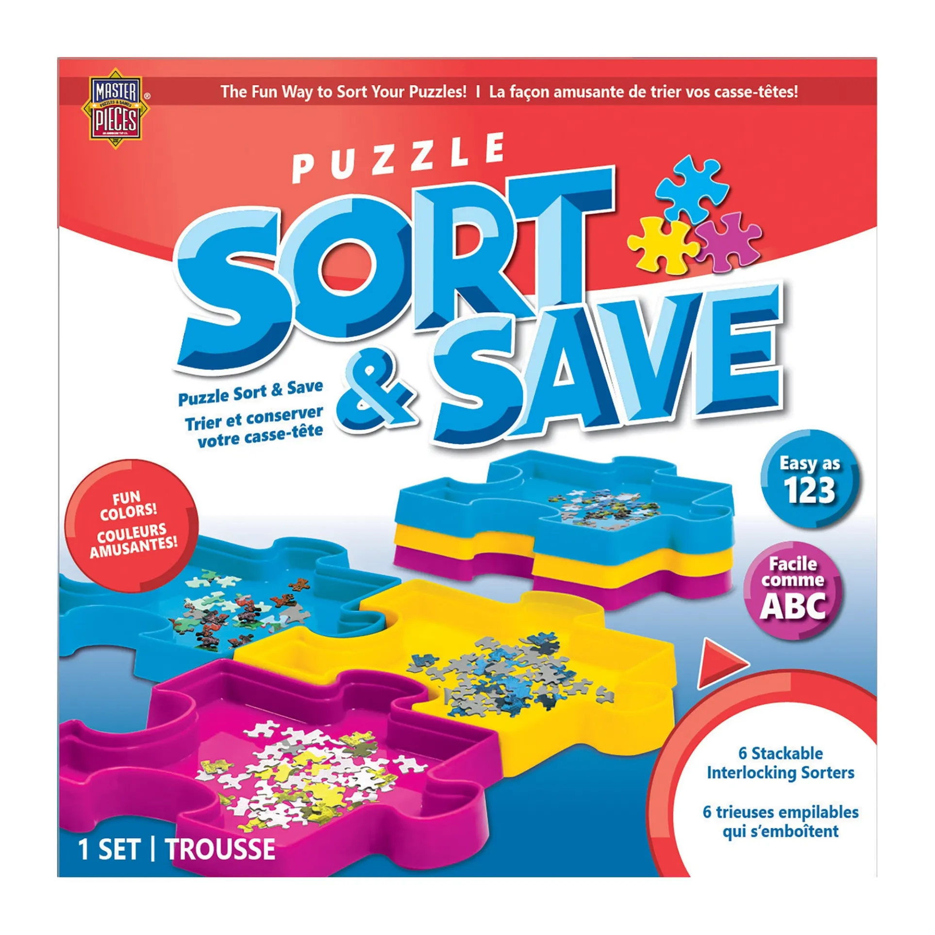Puzzle Sort & Save Colorful Organizing Trays