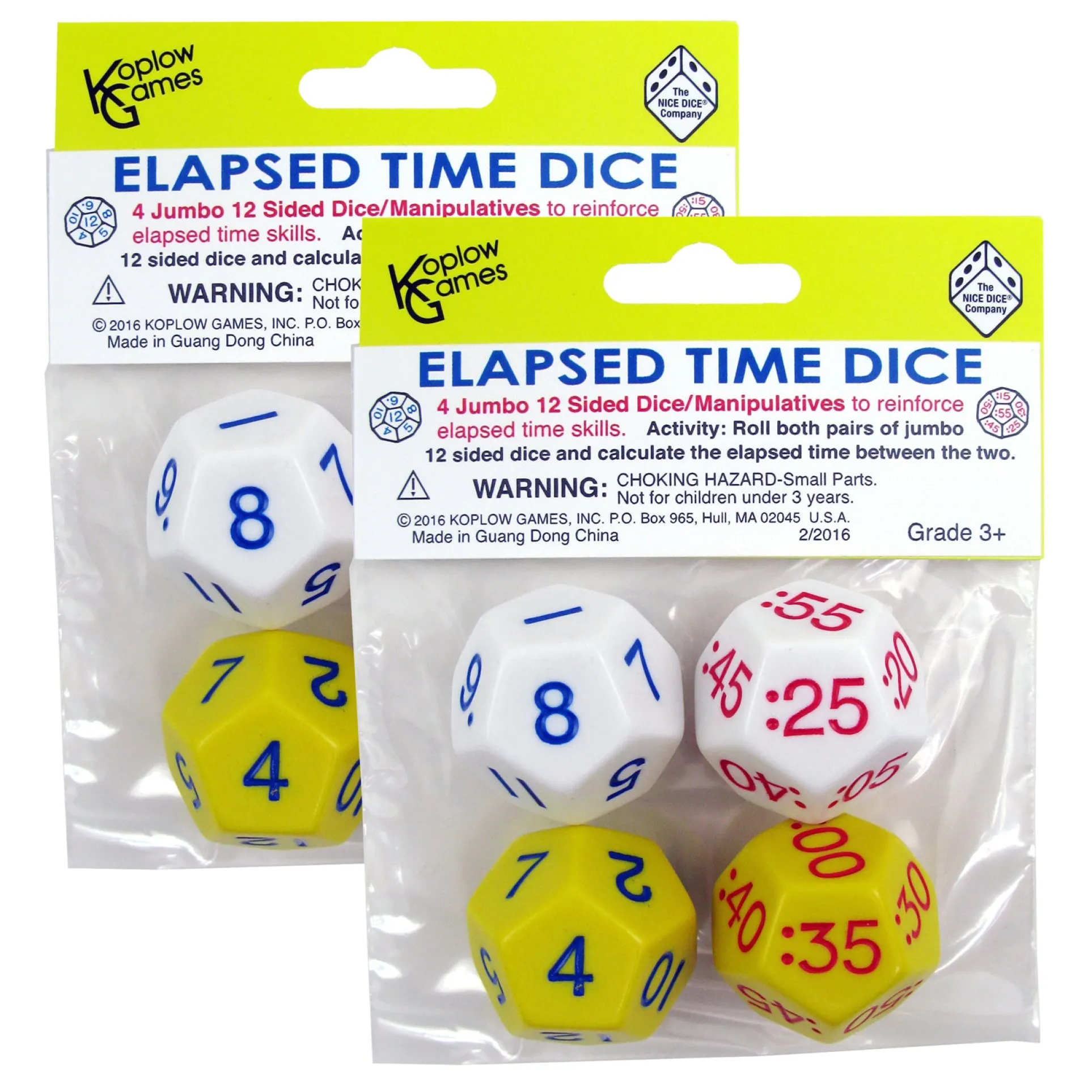 Koplow Games Time Mastery Elapsed Time Dice - 2 Packs